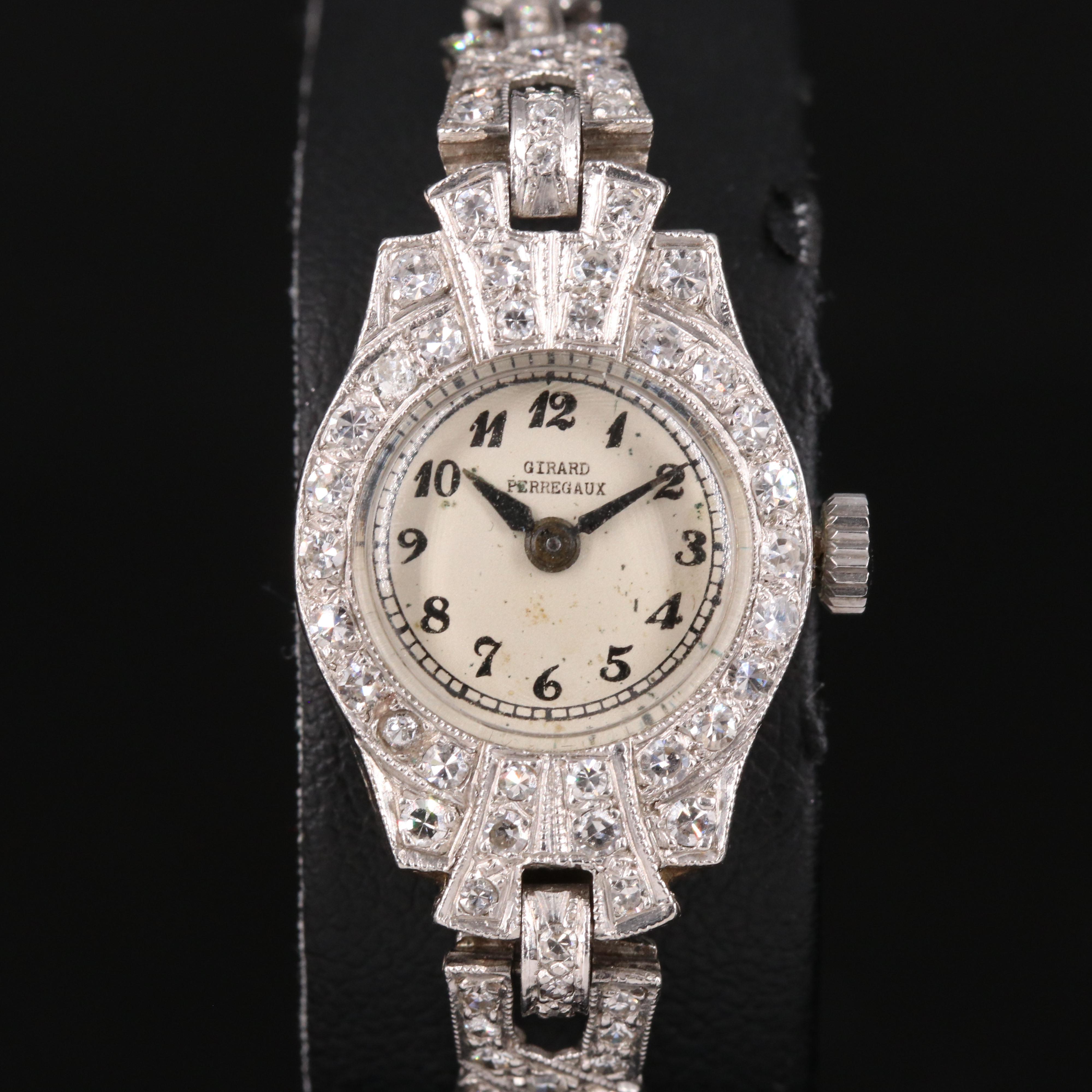 Platinum and 1.41 CTW Diamond Girard-Perregaux Watch