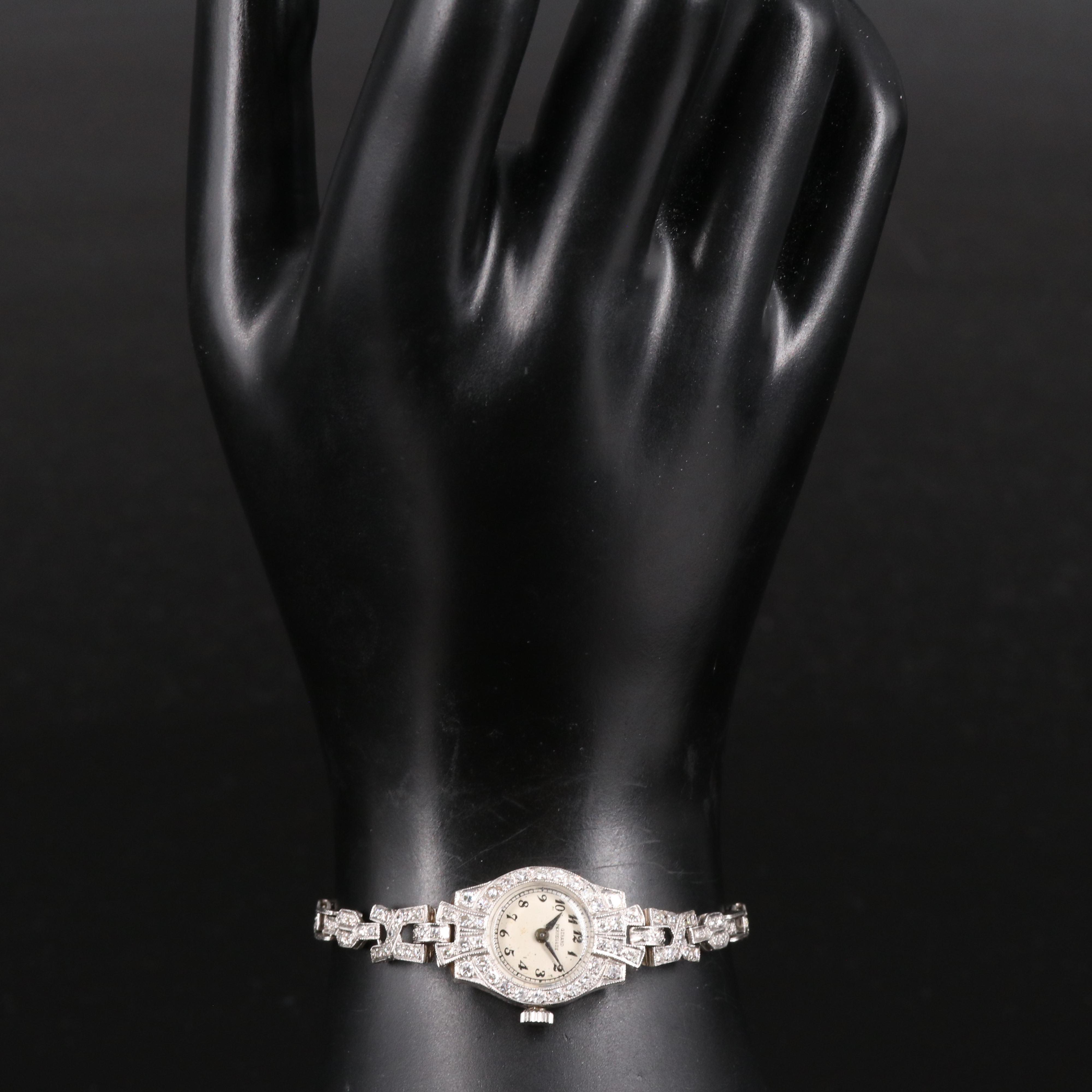 Platinum and 1.41 CTW Diamond Girard-Perregaux Watch