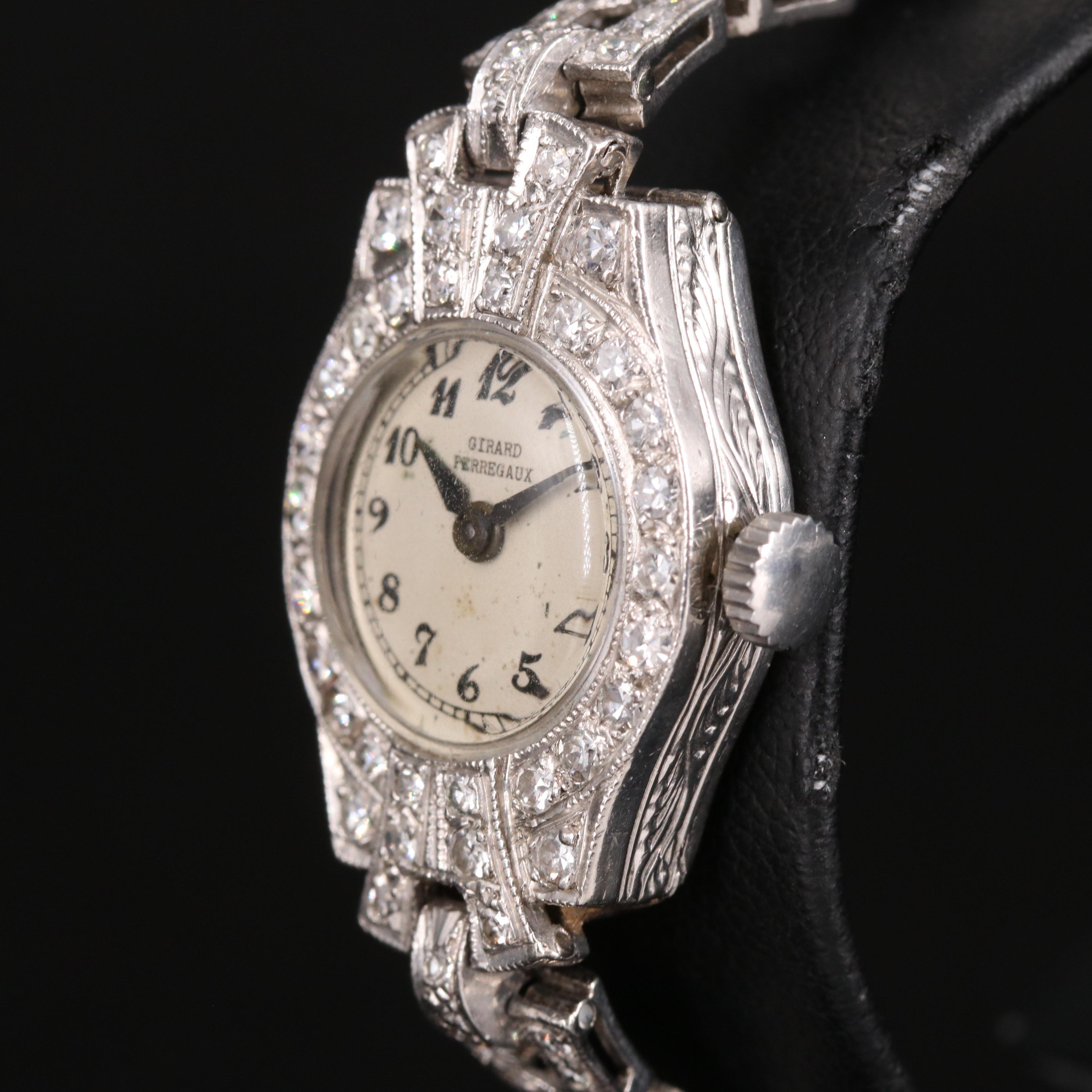 Platinum and 1.41 CTW Diamond Girard-Perregaux Watch