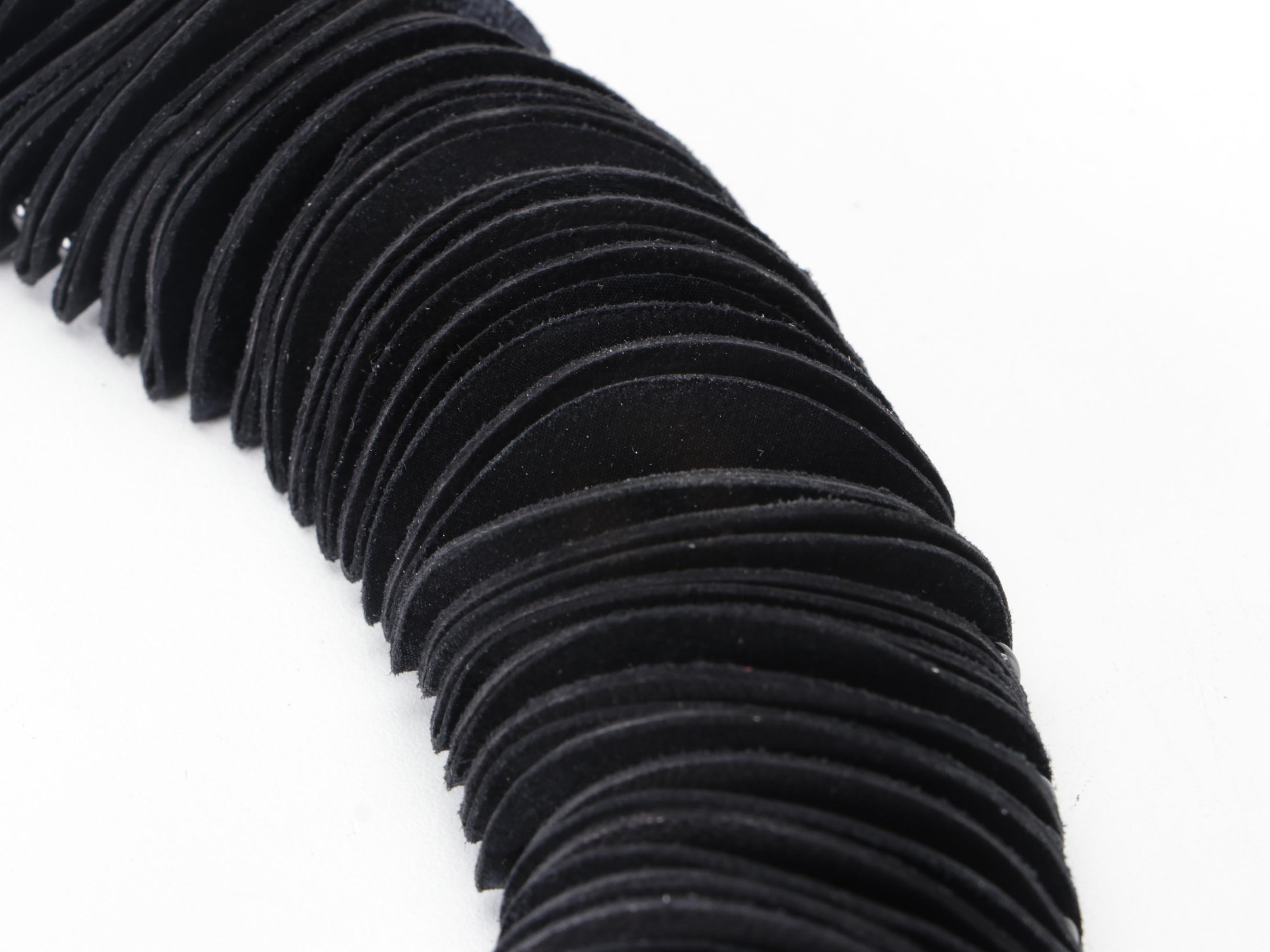 Michele Forest Bijoux Contemporains Necklace and Bracelet in Leather