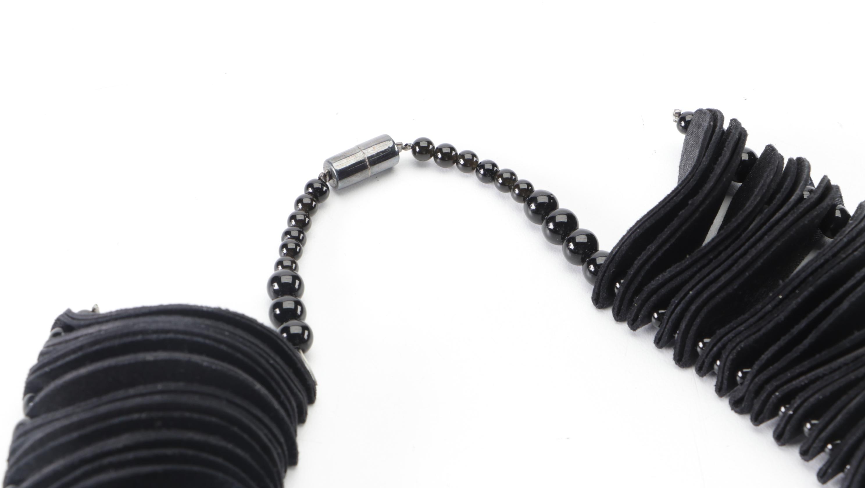 Michele Forest Bijoux Contemporains Necklace and Bracelet in Leather