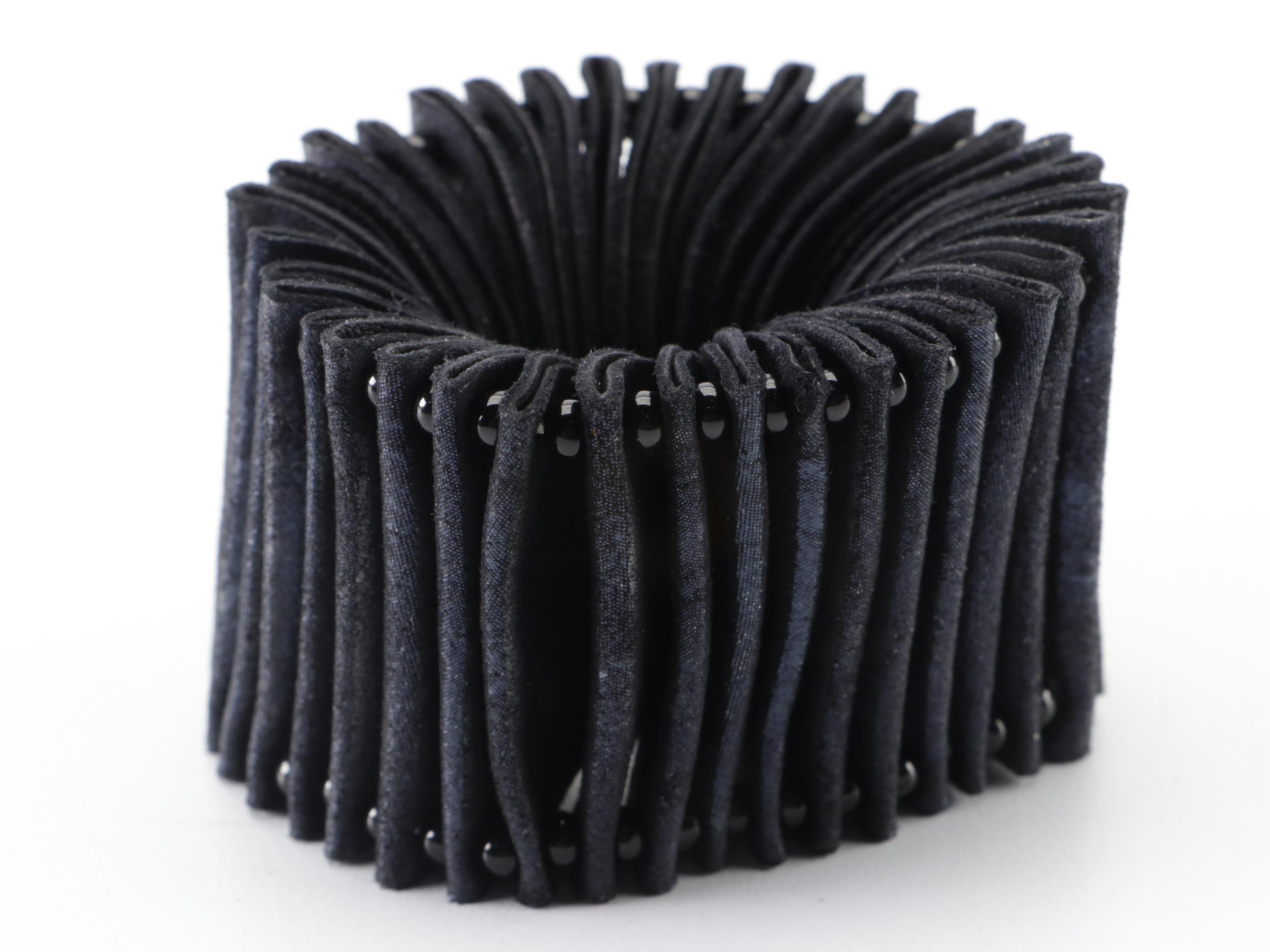 Michele Forest Bijoux Contemporains Necklace and Bracelet in Leather