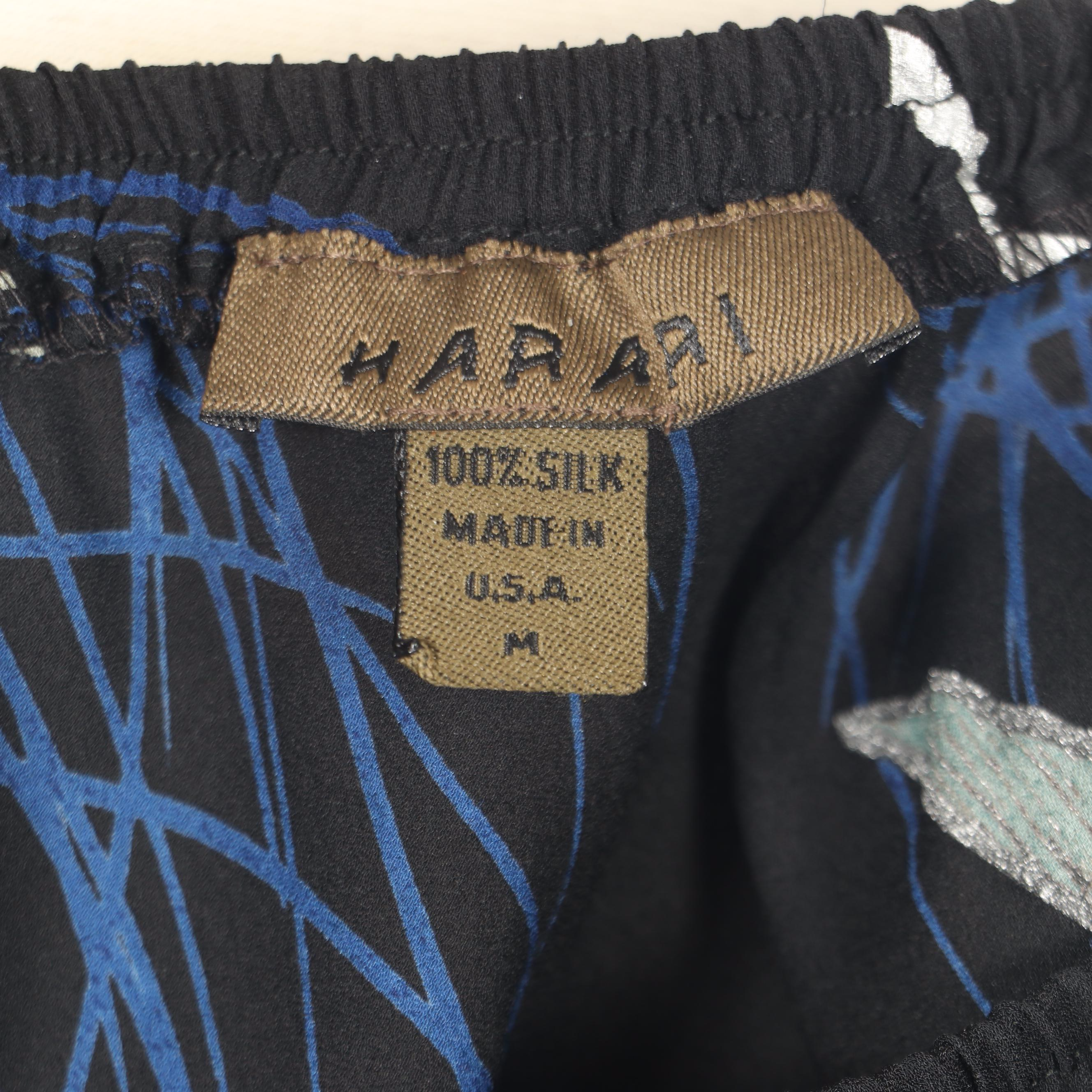 Harari Sheer Silk Two-Piece Skirt Set in Dragonfly Print