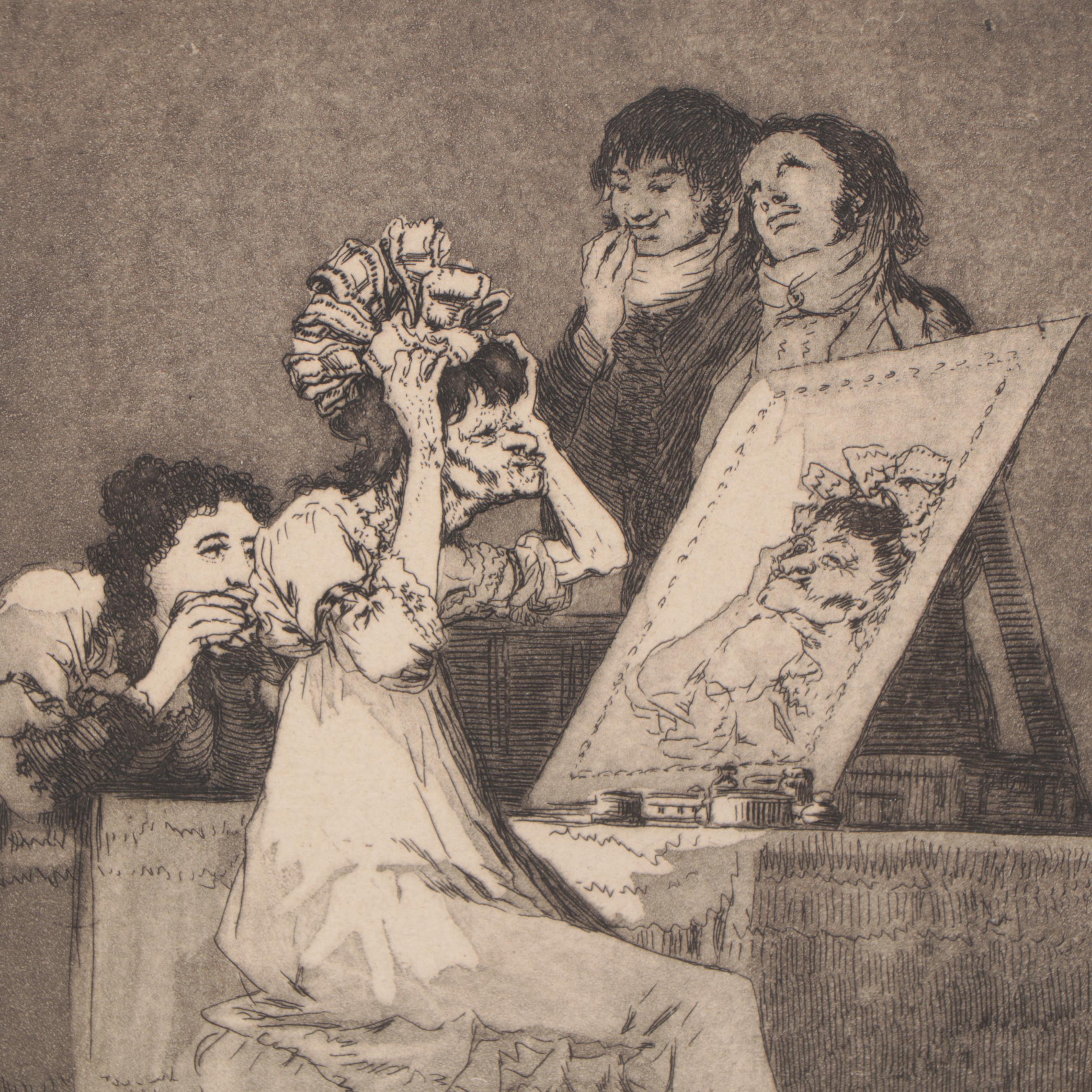 Francisco Goya Etching With Aquatint "Hasta la muerte"