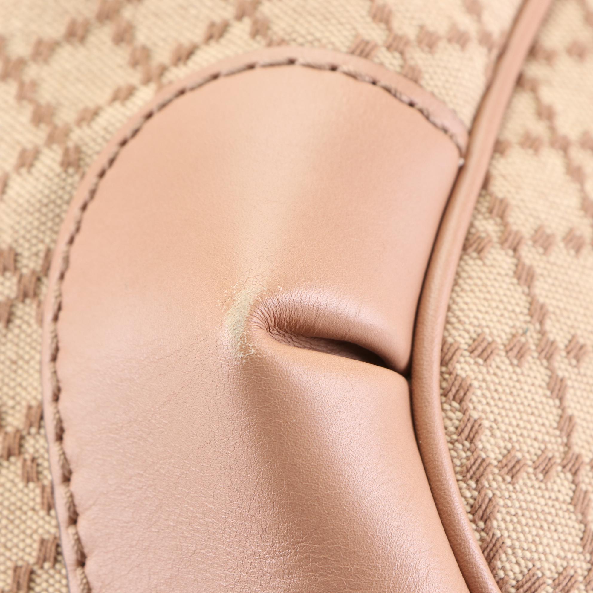 Gucci Medium Sukey Tote in Tan Diamante Jacquard Canvas and Leather