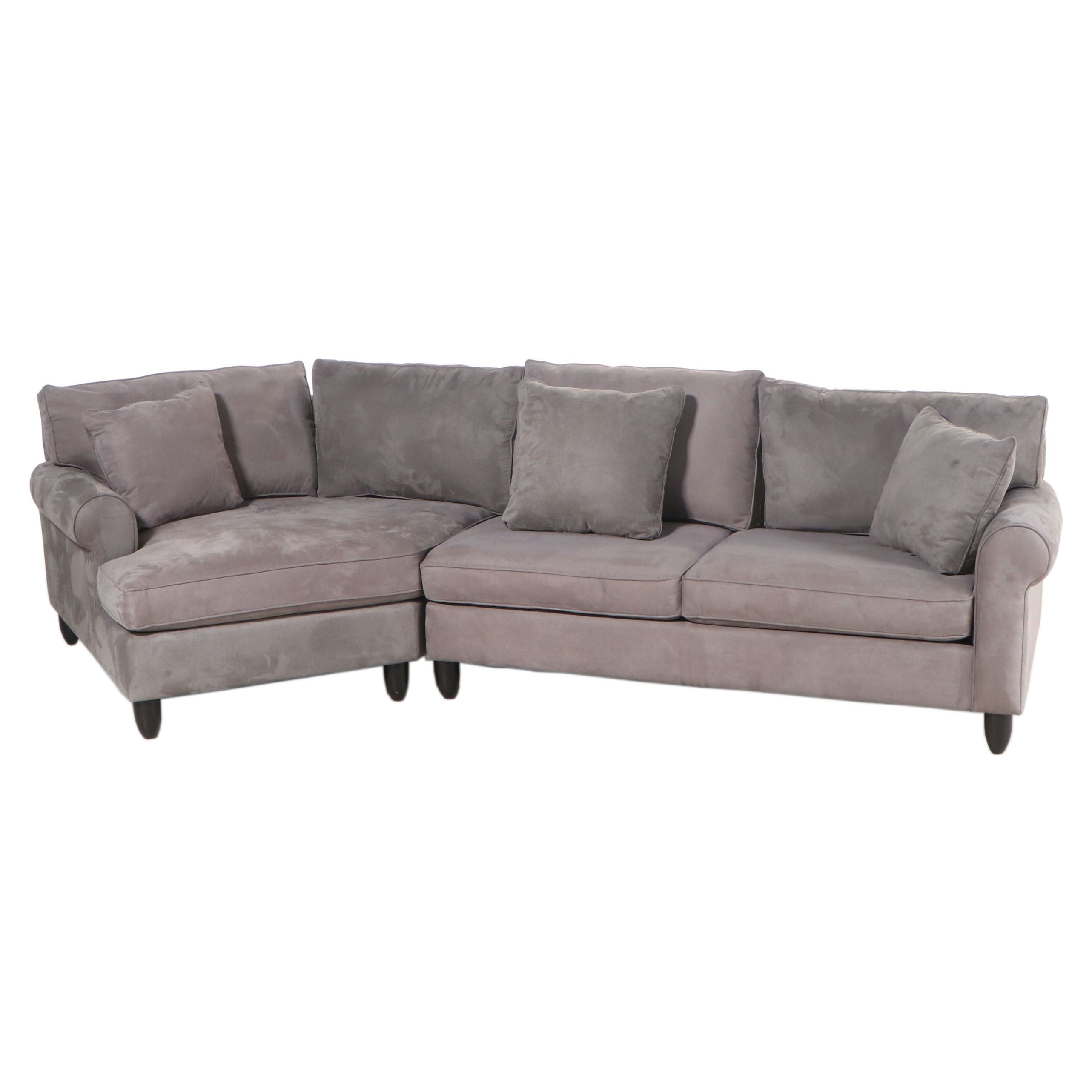 Havertys Custom-Upholstered Two-Part Sectional Sofa