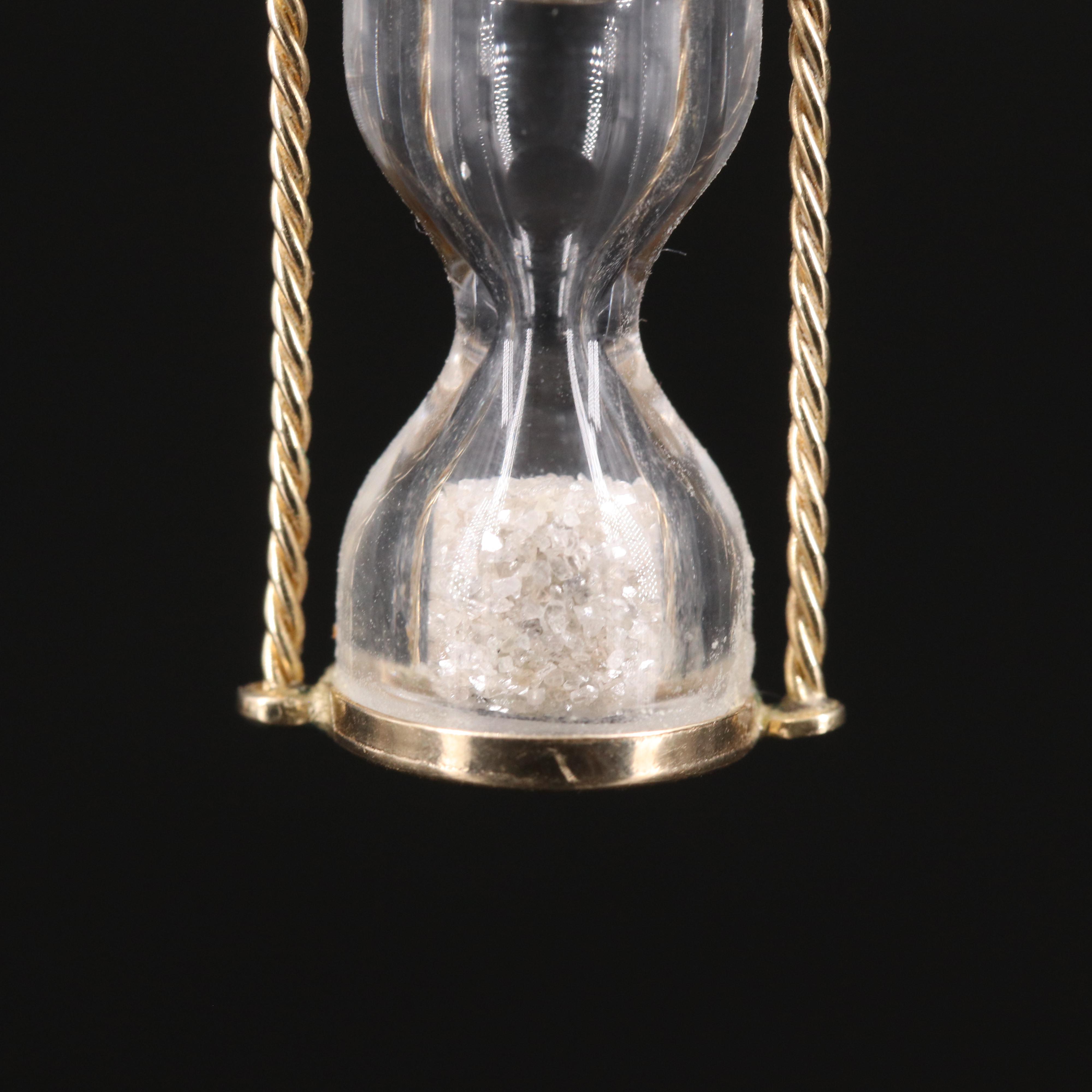 10K Diamond Hourglass Pendant