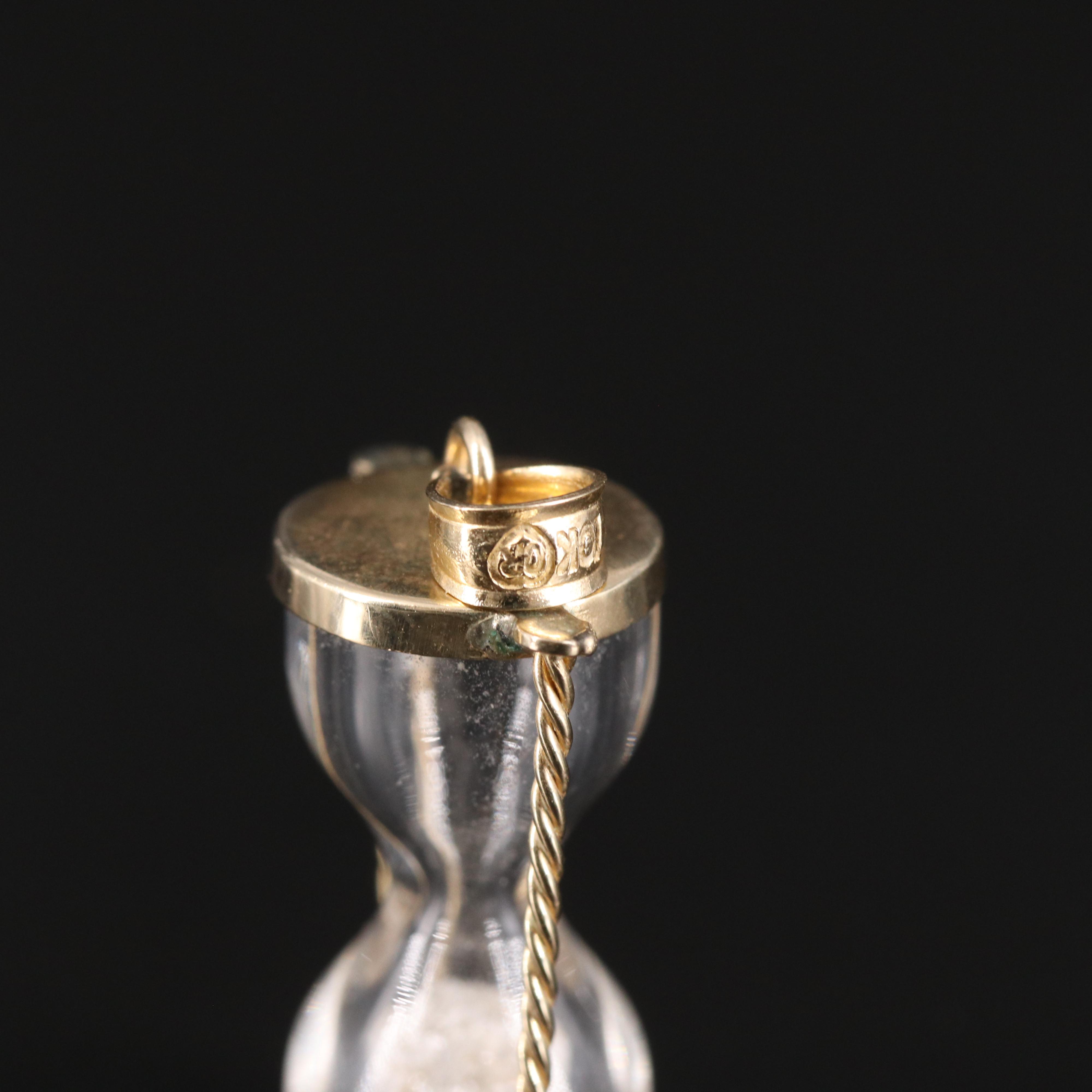 10K Diamond Hourglass Pendant