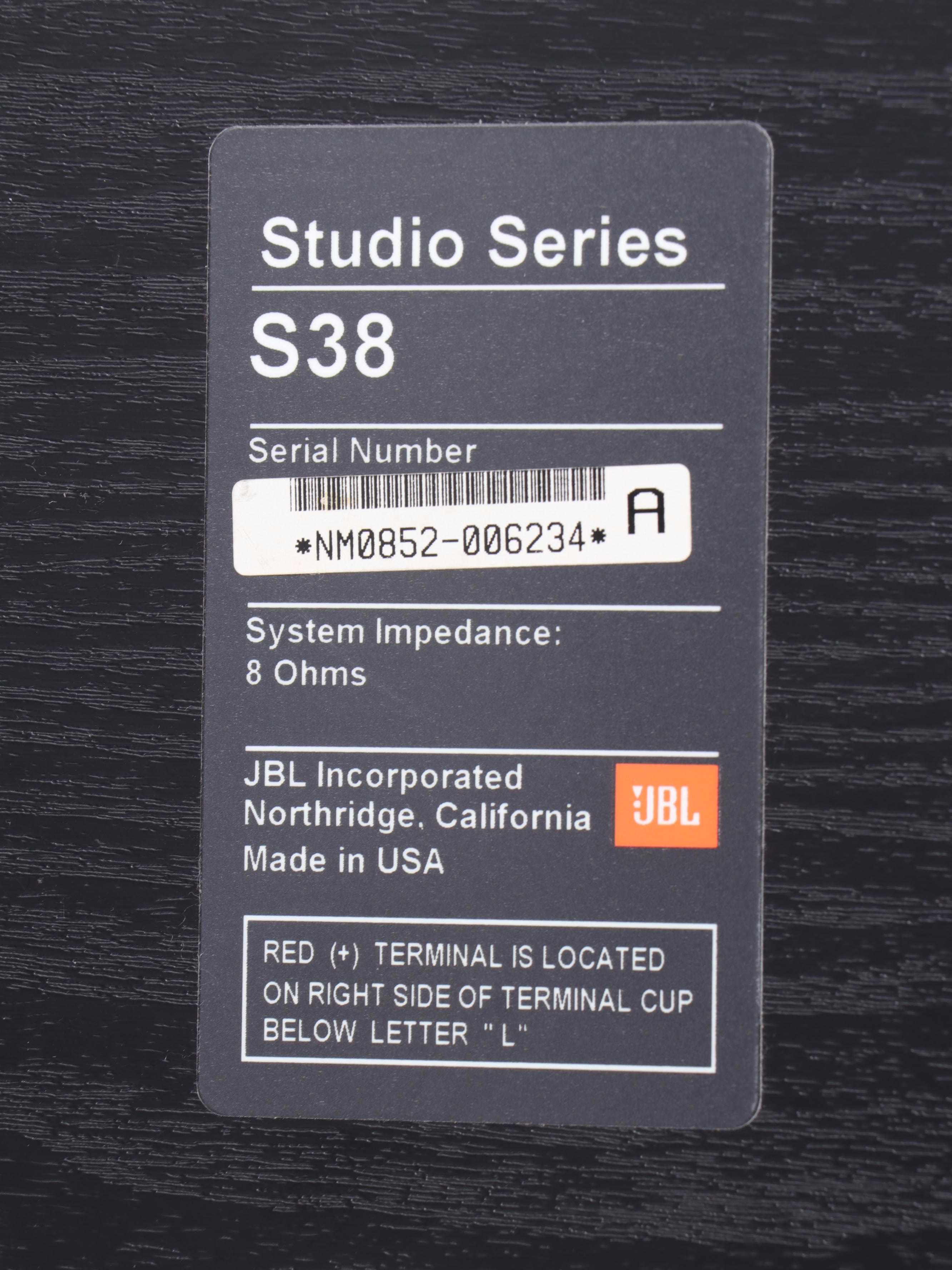 Pair of JBL Studio Series Loudspeakers