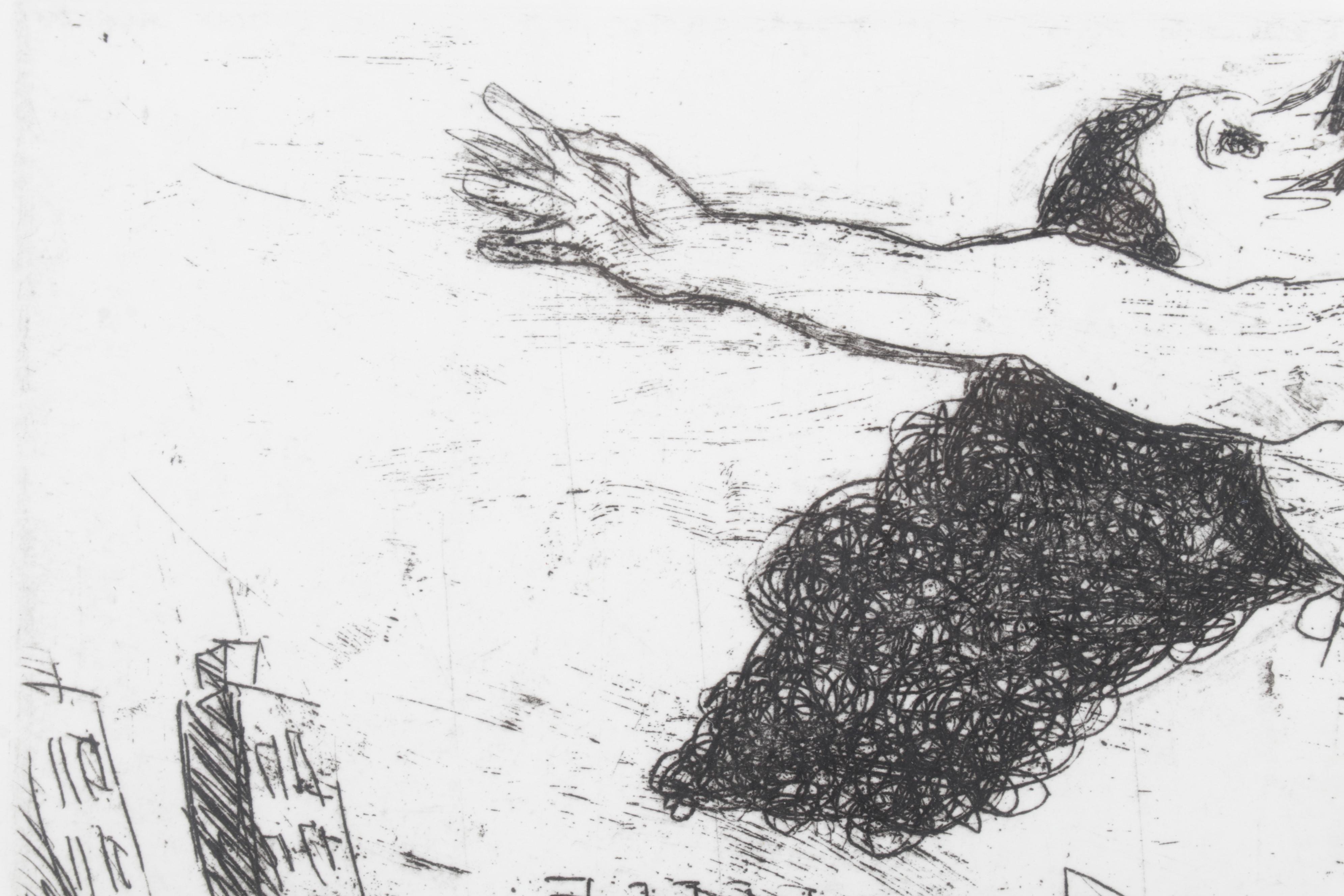 Sidney Chafetz Caricature Etching "Spring," Mid-Late 20th Century