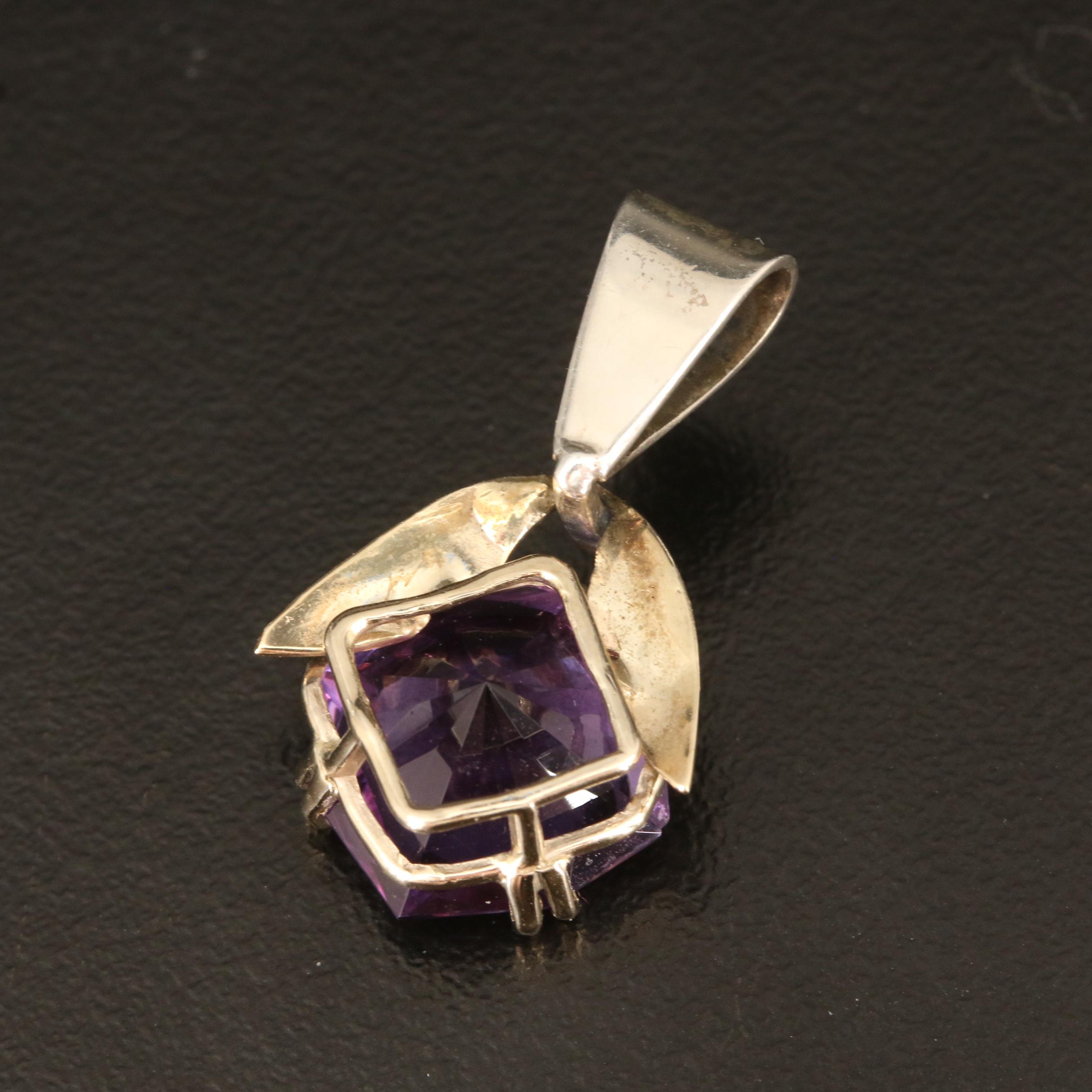 14K Amethyst Pendant
