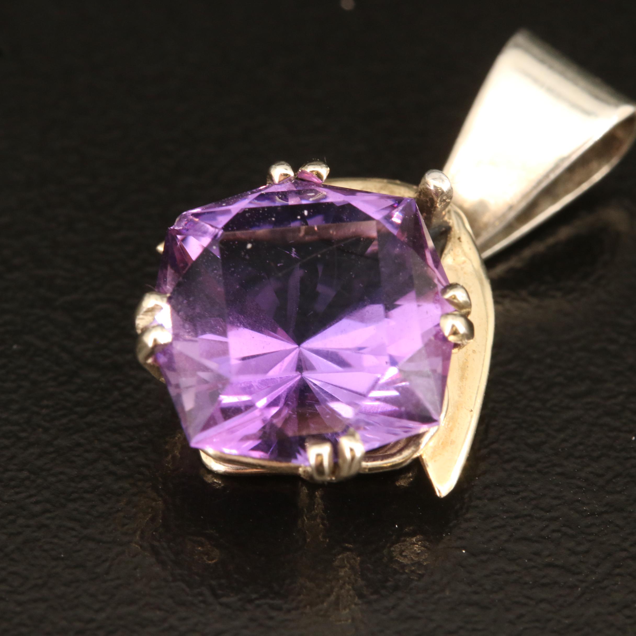14K Amethyst Pendant