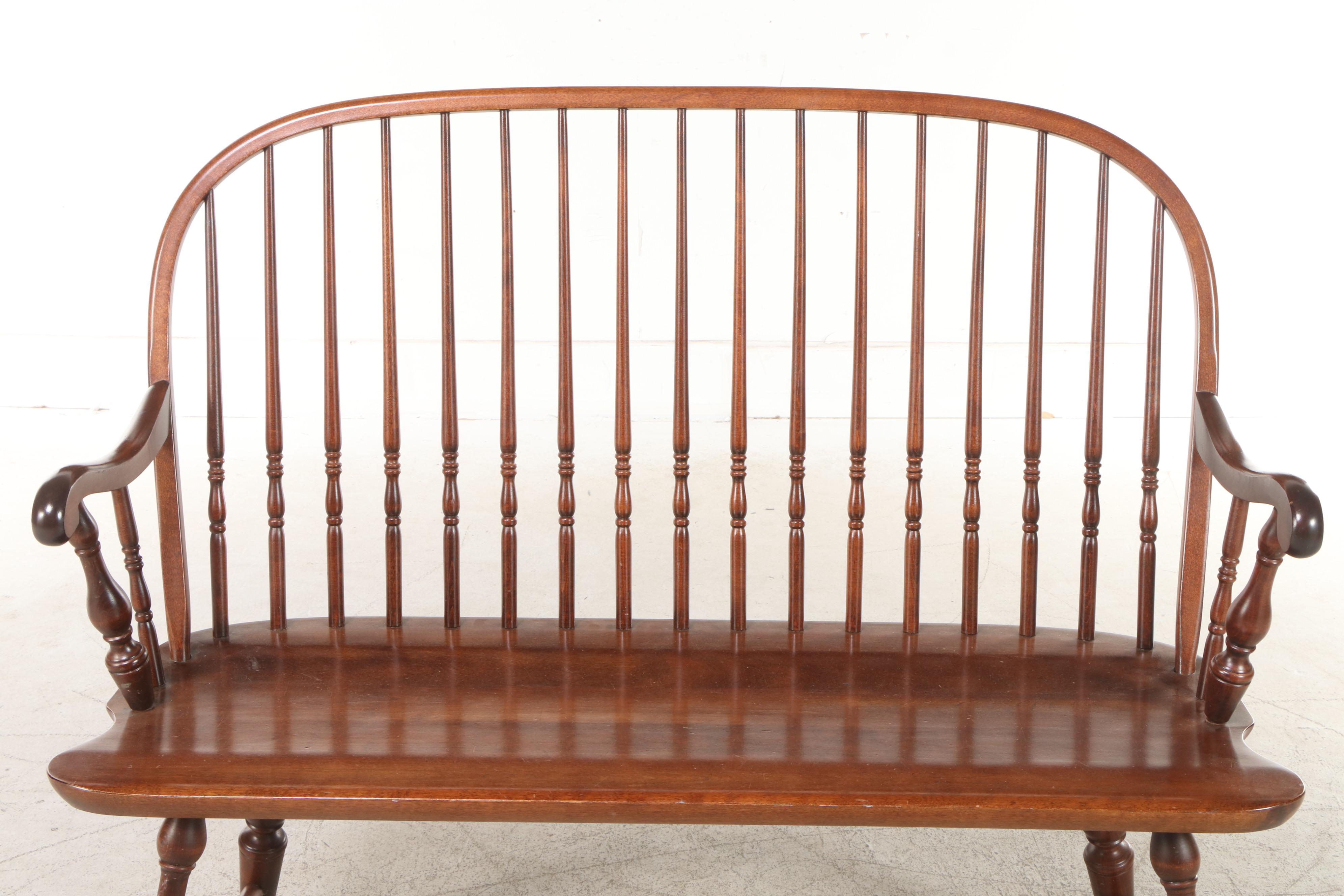 Nichols & Stone Windsor Style Maple Bench