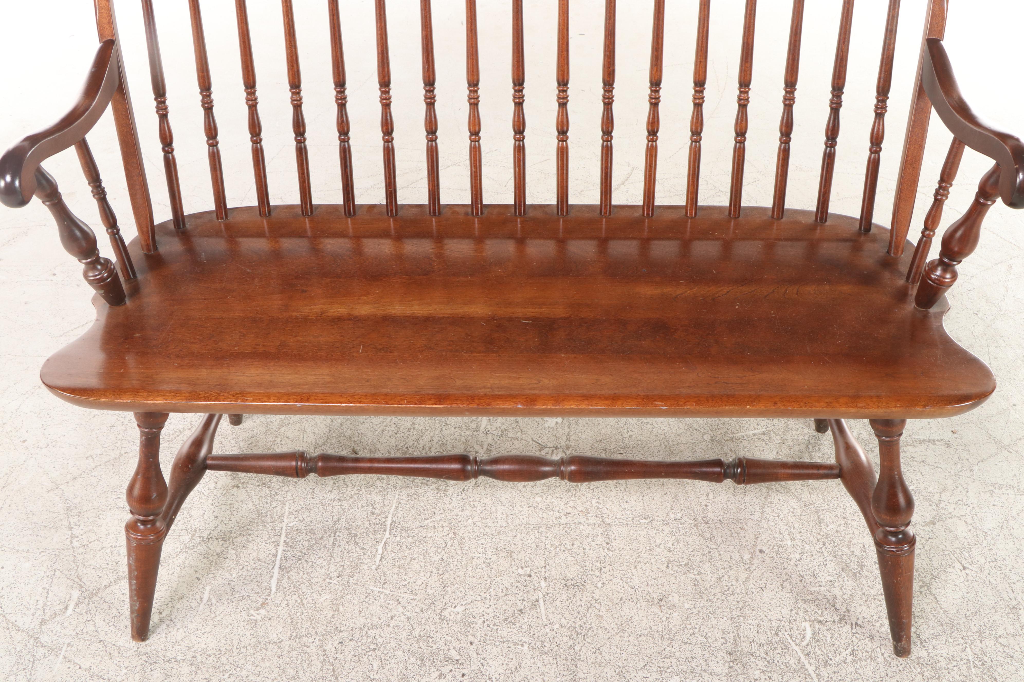 Nichols & Stone Windsor Style Maple Bench