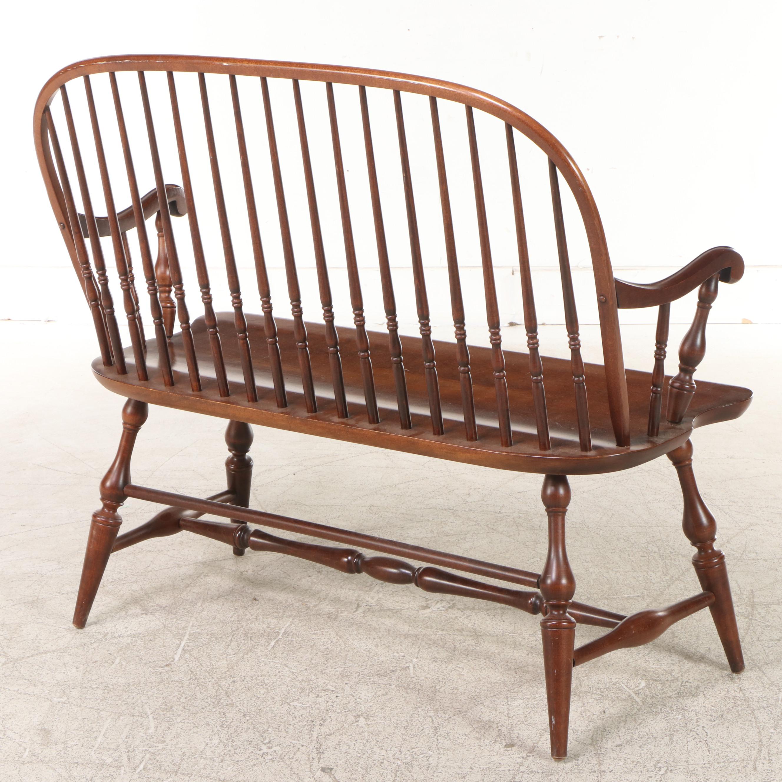 Nichols & Stone Windsor Style Maple Bench