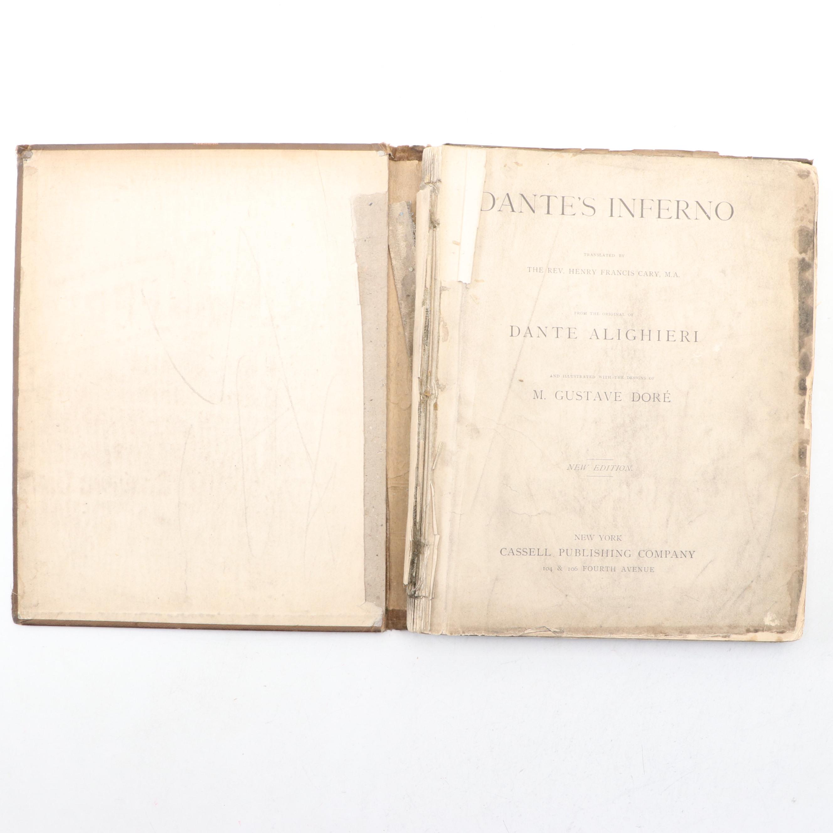 Gustave Doré Illustrated "Dante's Inferno" by Dante Alighieri, Late 19th Century