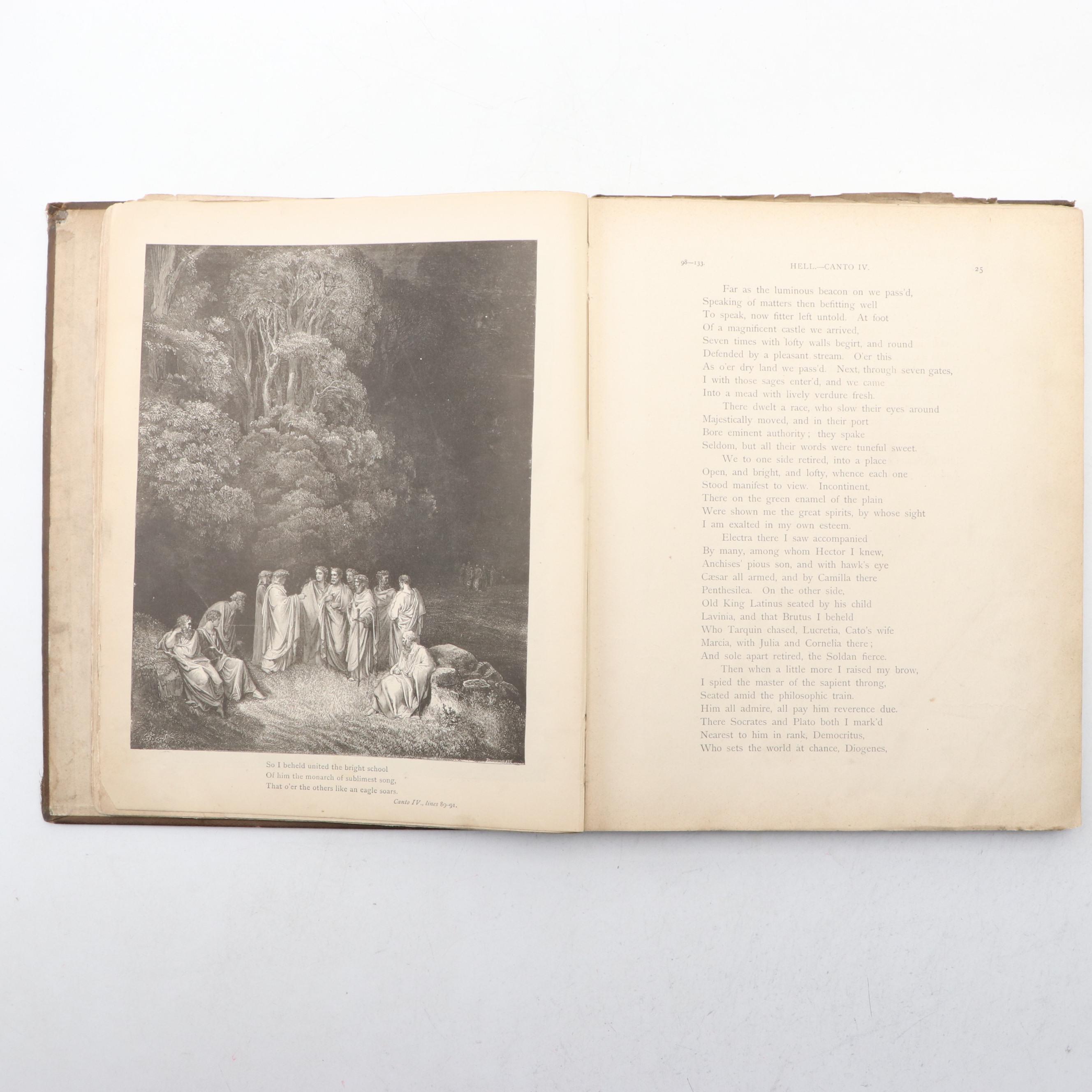 Gustave Doré Illustrated "Dante's Inferno" by Dante Alighieri, Late 19th Century