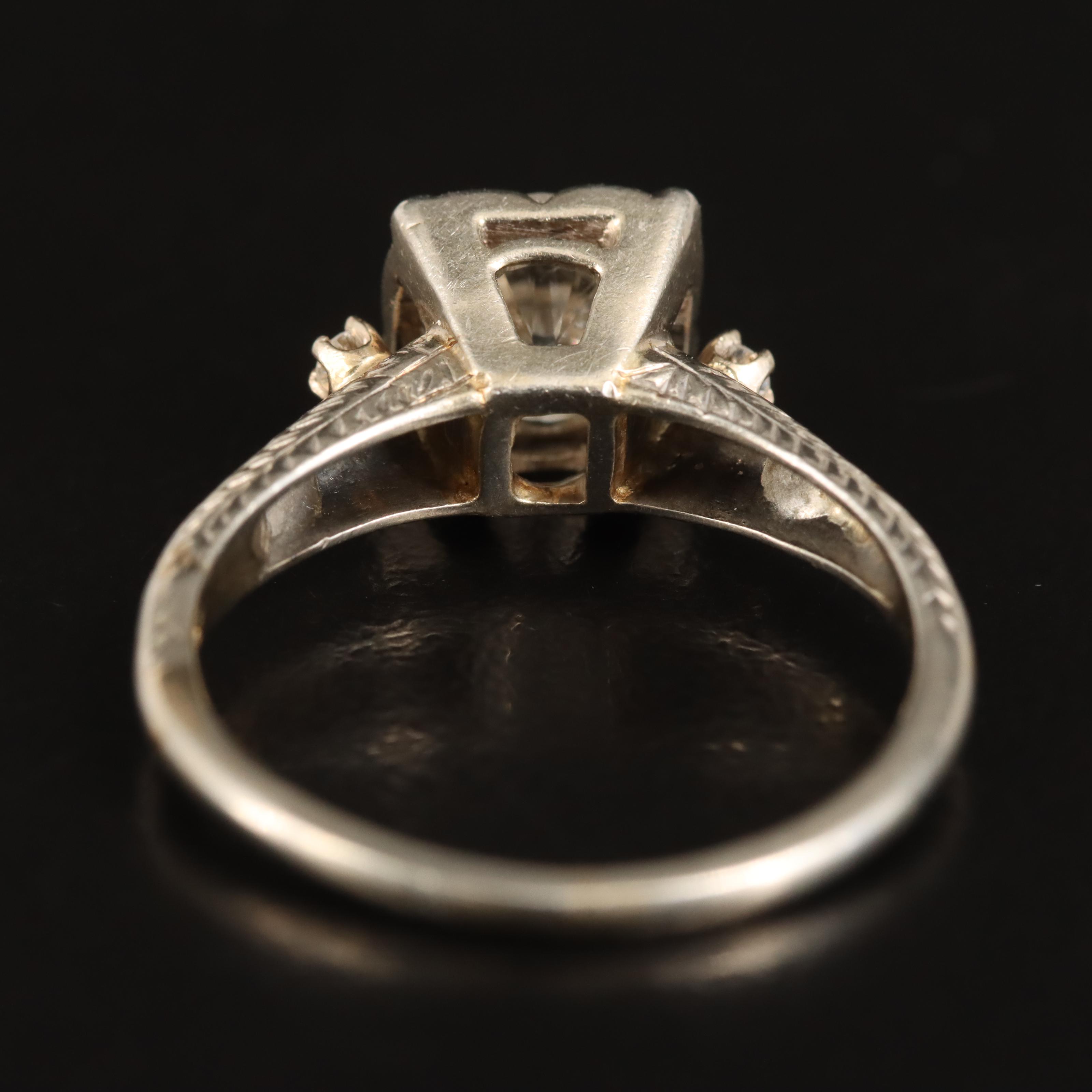 Vintage 18K 1.14 CTW Diamond Ring