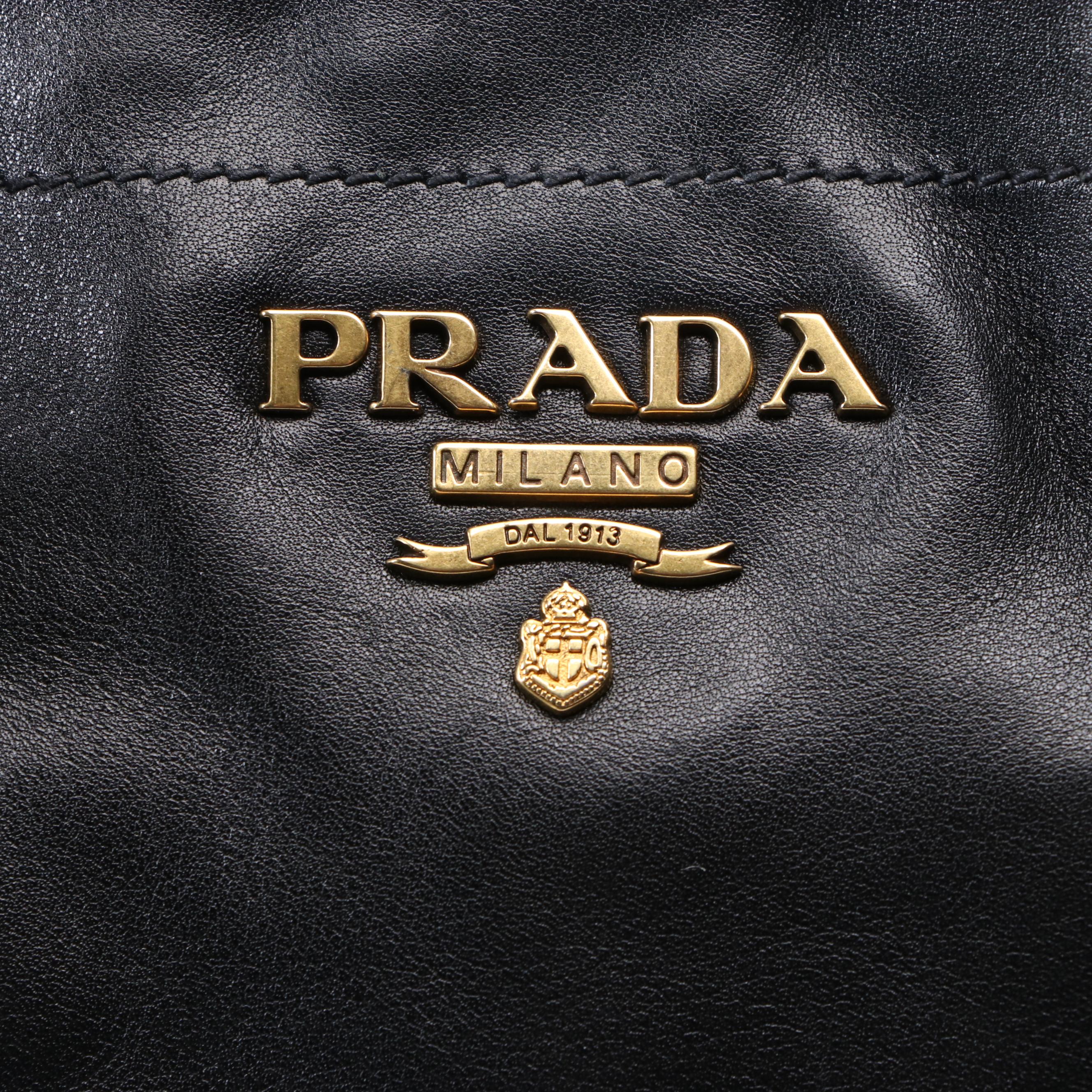 Prada Shoulder Bag in Black Leather