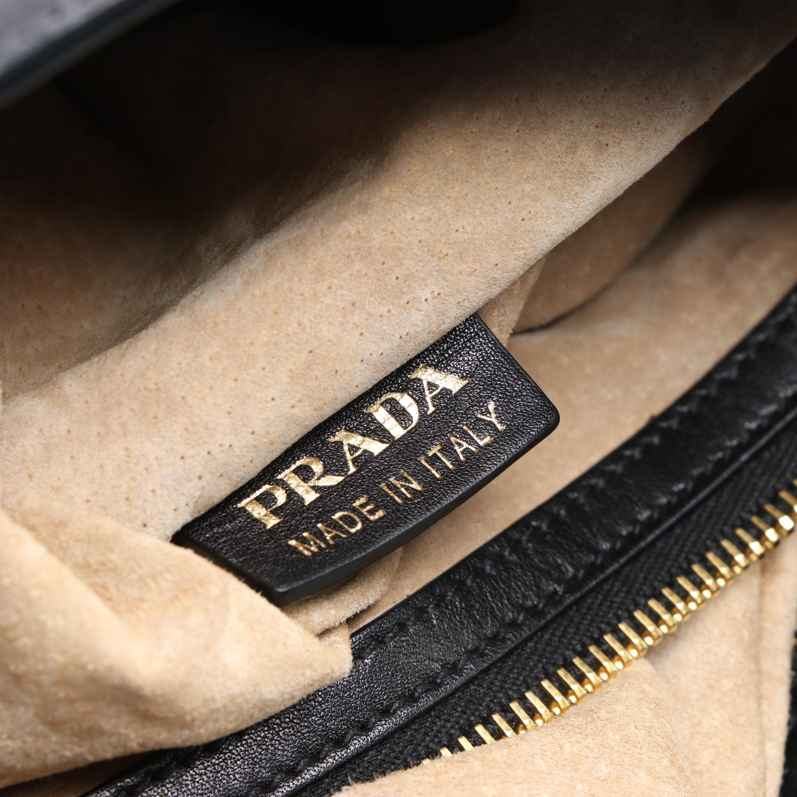 Prada Shoulder Bag in Black Leather
