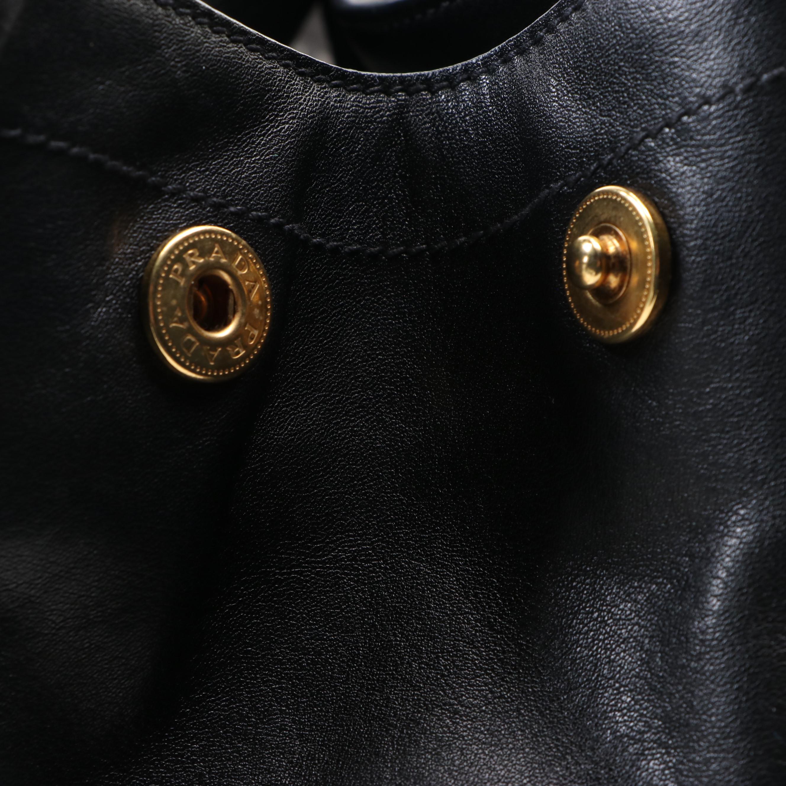 Prada Shoulder Bag in Black Leather