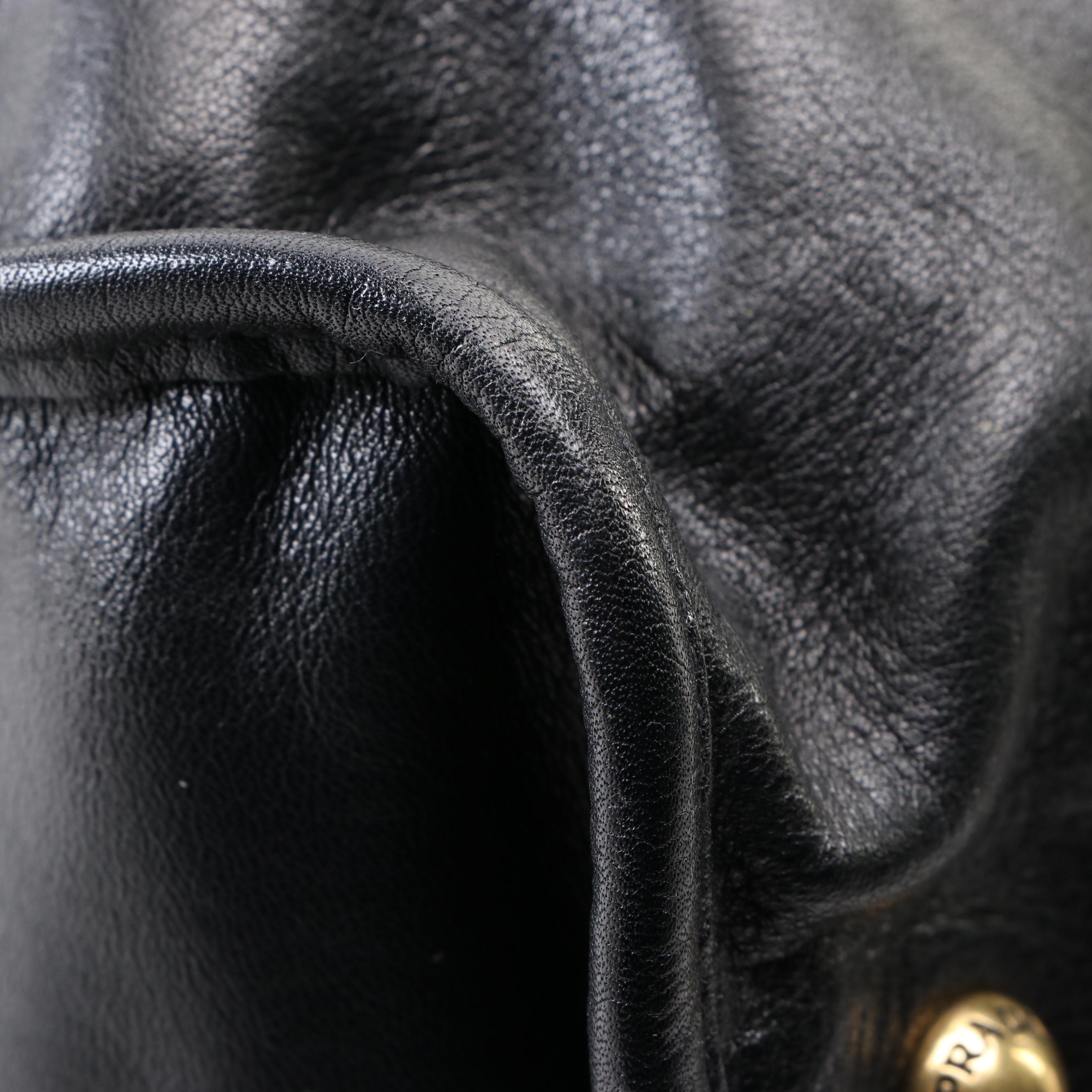 Prada Shoulder Bag in Black Leather