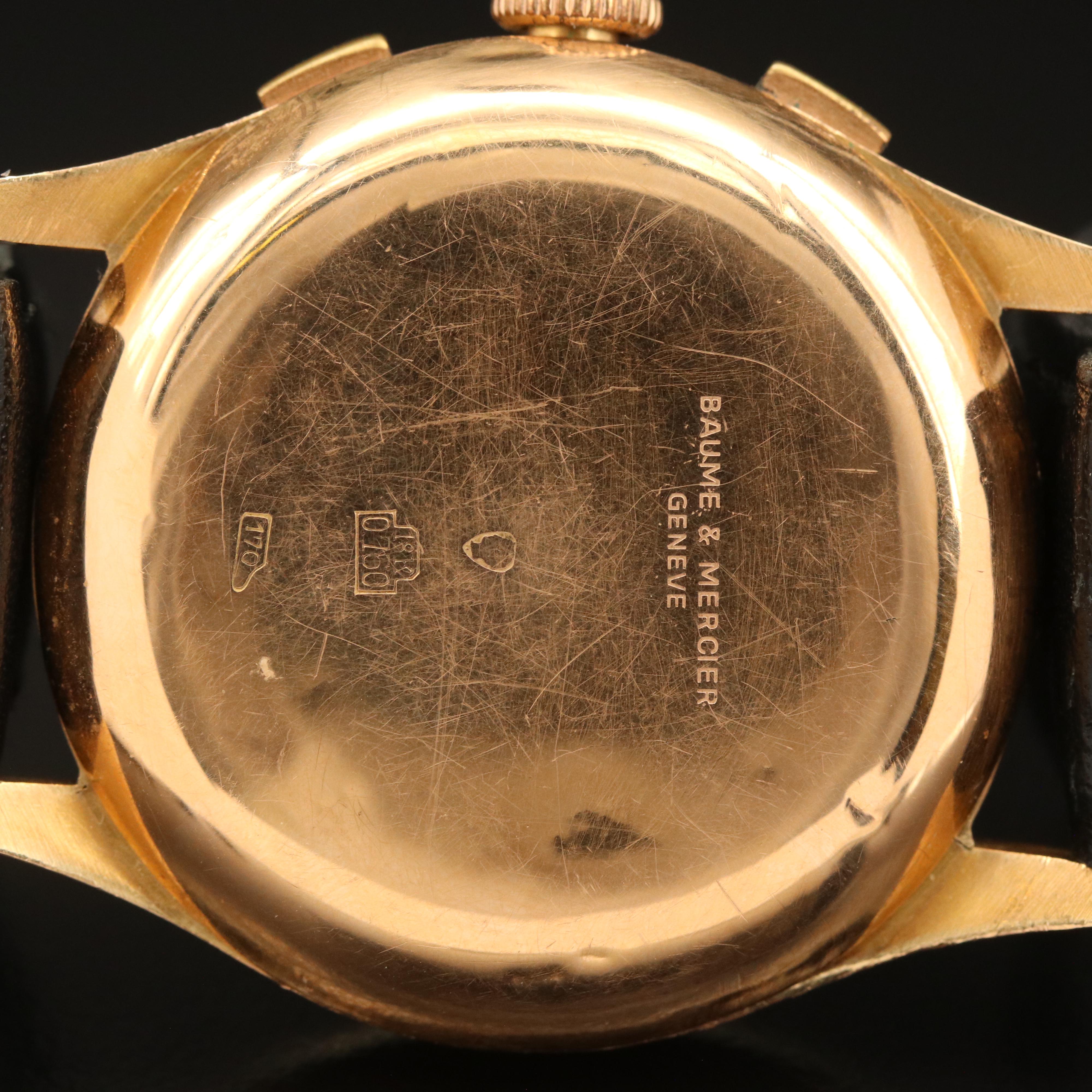 Vintage 18K Baume & Mercier Chronograph Watch