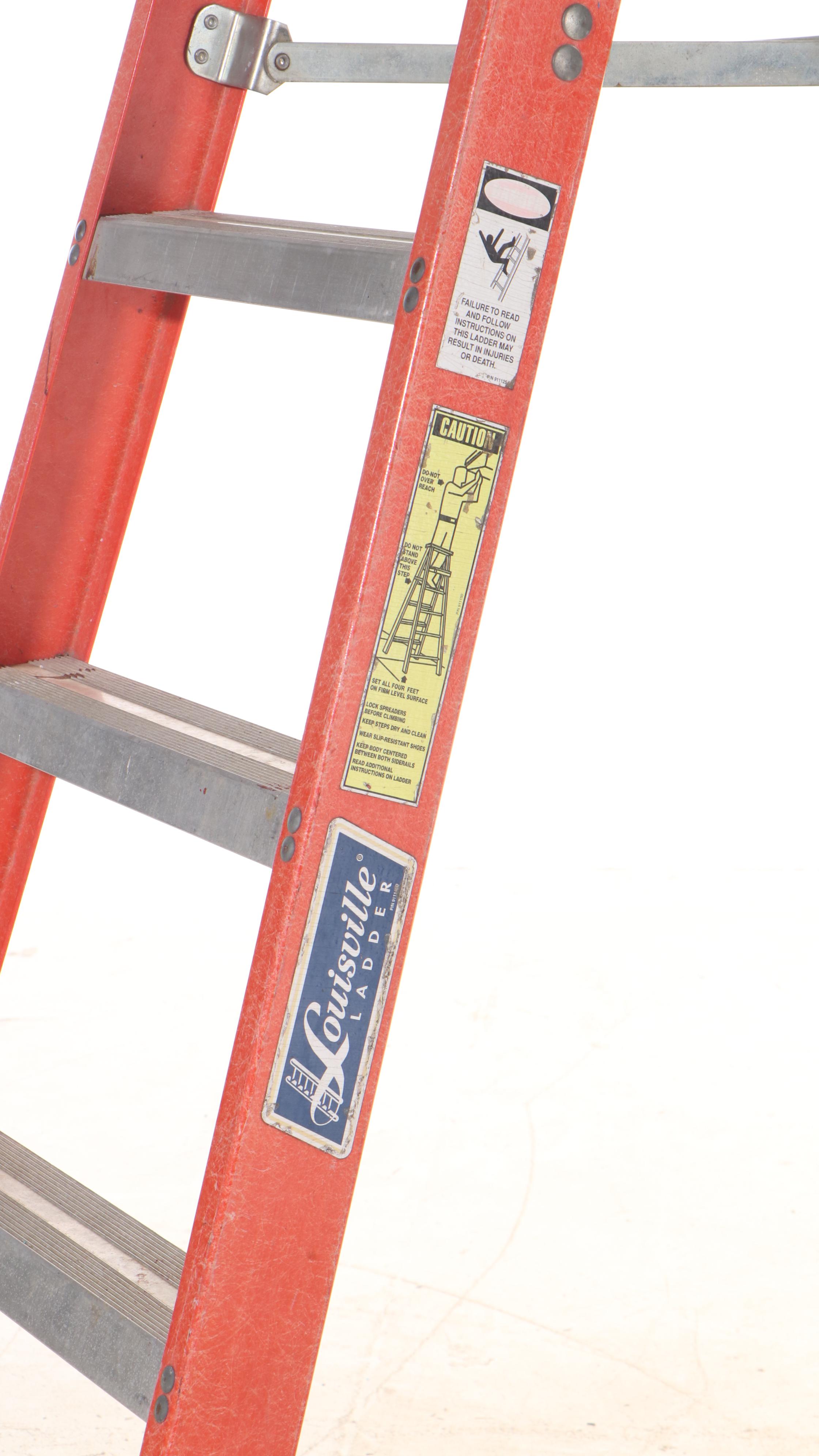 Louisville Ladder 8' Fiberglass and Aluminum Folding Step Ladder