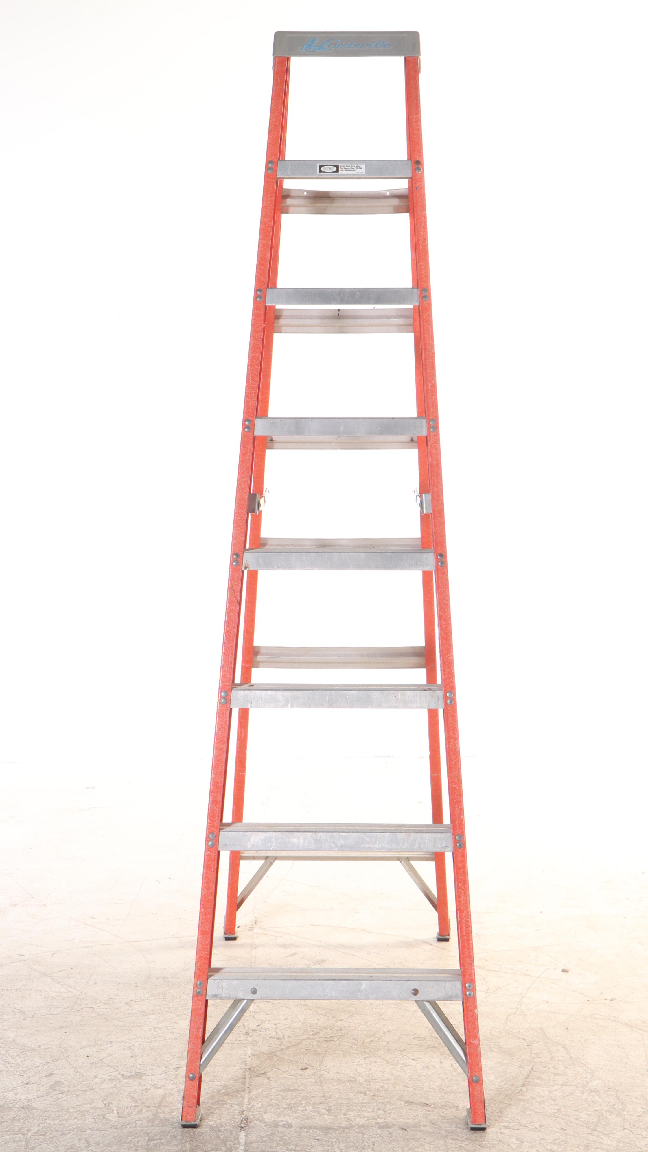 Louisville Ladder 8' Fiberglass and Aluminum Folding Step Ladder