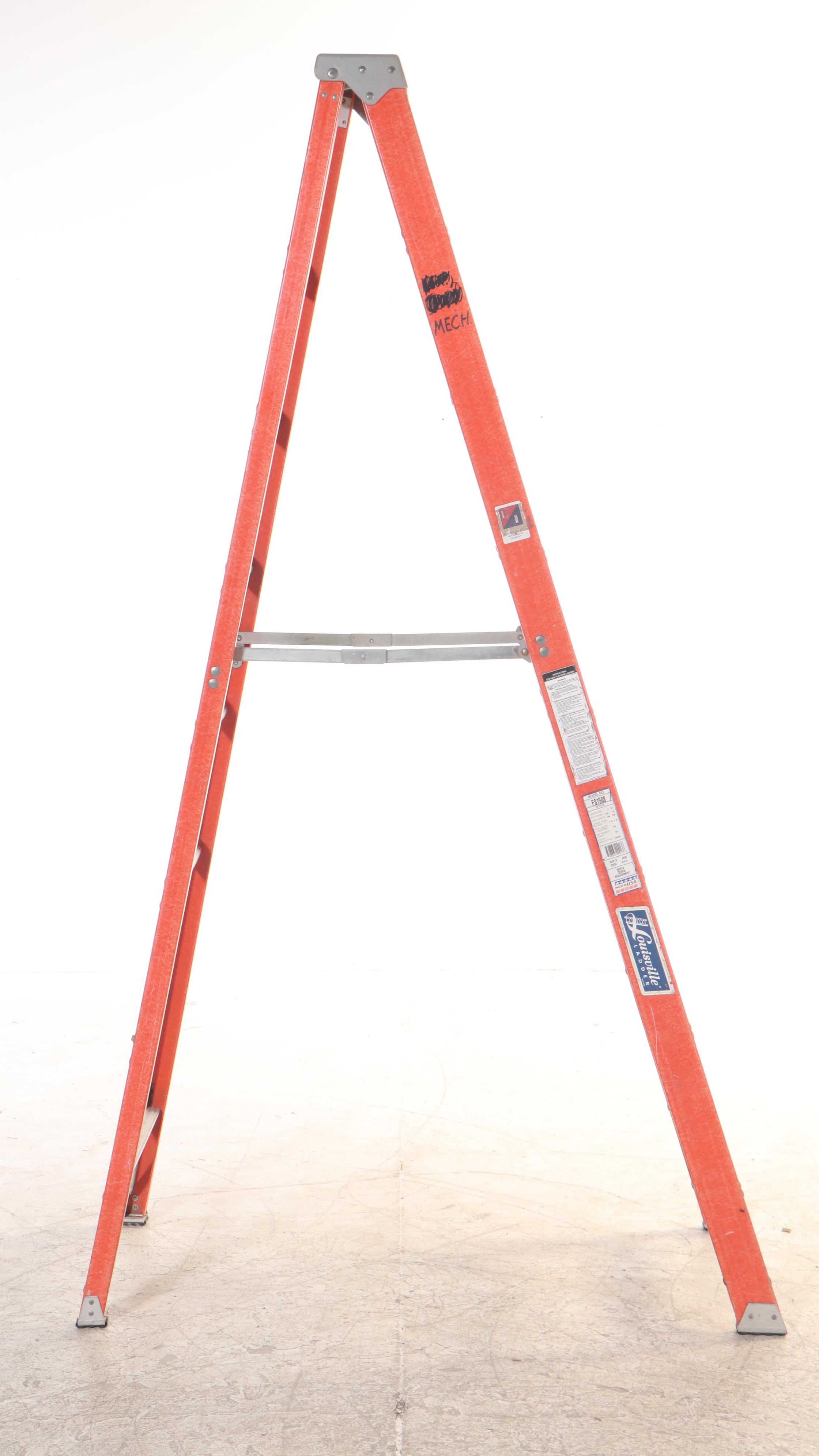 Louisville Ladder 8' Fiberglass and Aluminum Folding Step Ladder