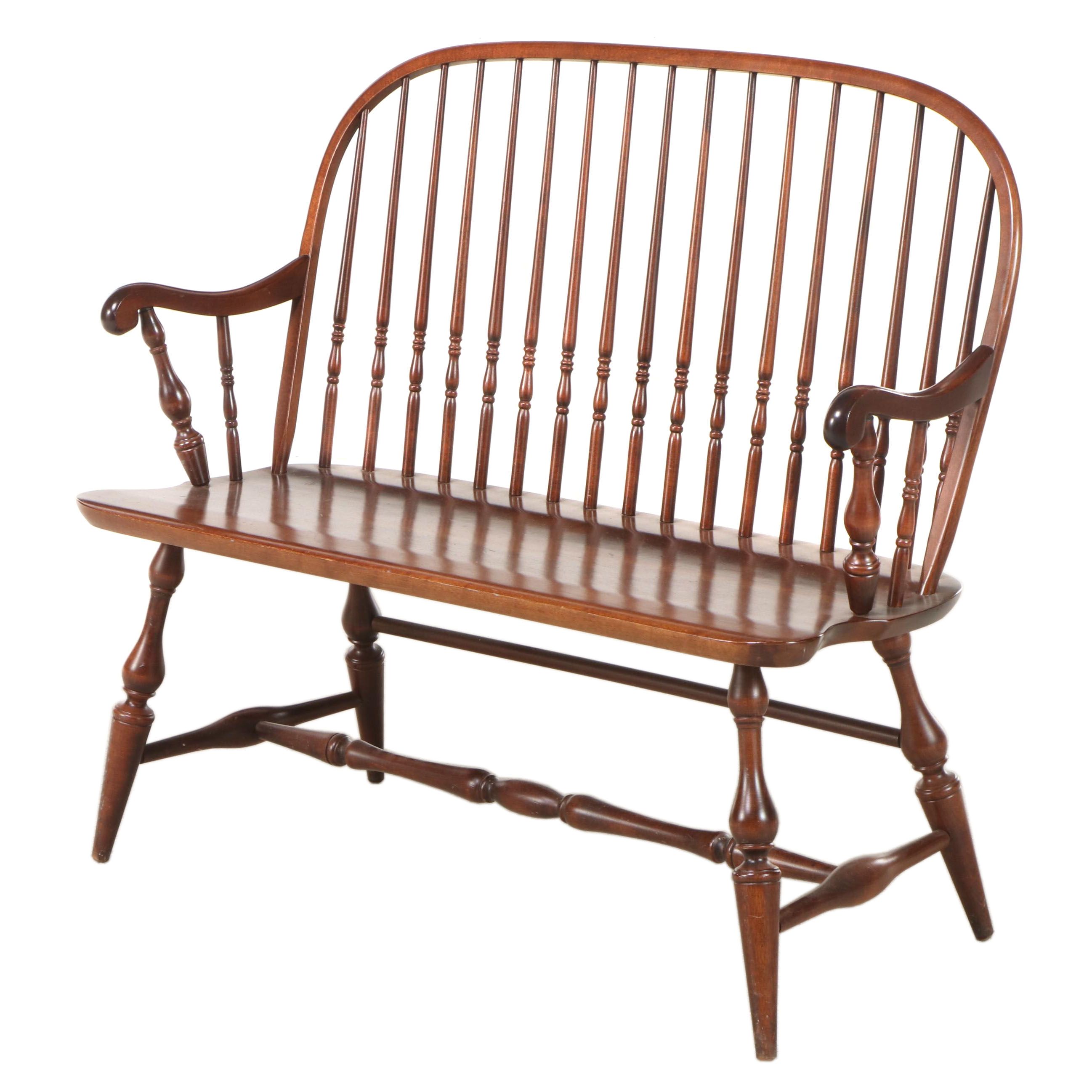 Nichols & Stone Windsor Style Maple Bench
