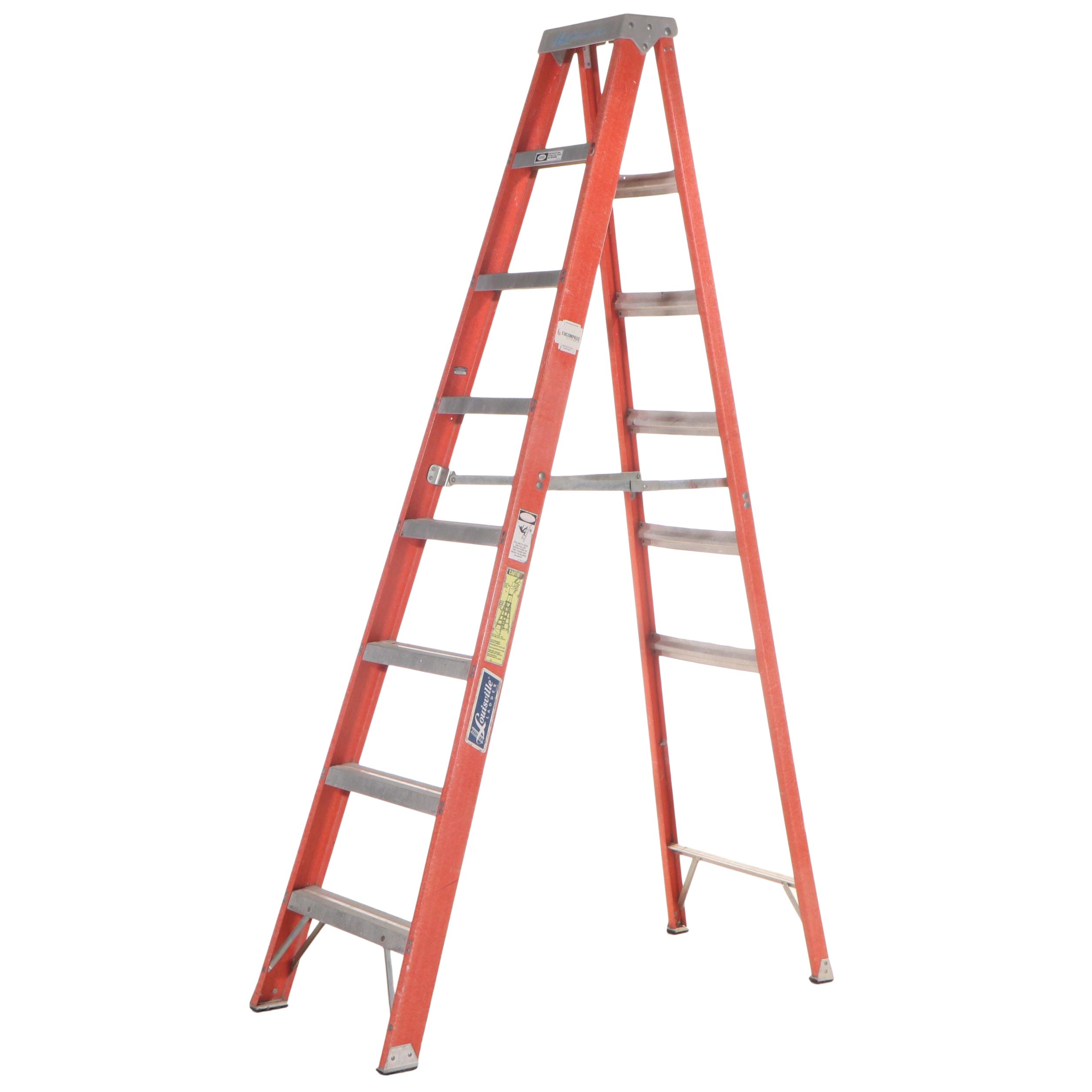 Louisville Ladder 8' Fiberglass and Aluminum Folding Step Ladder