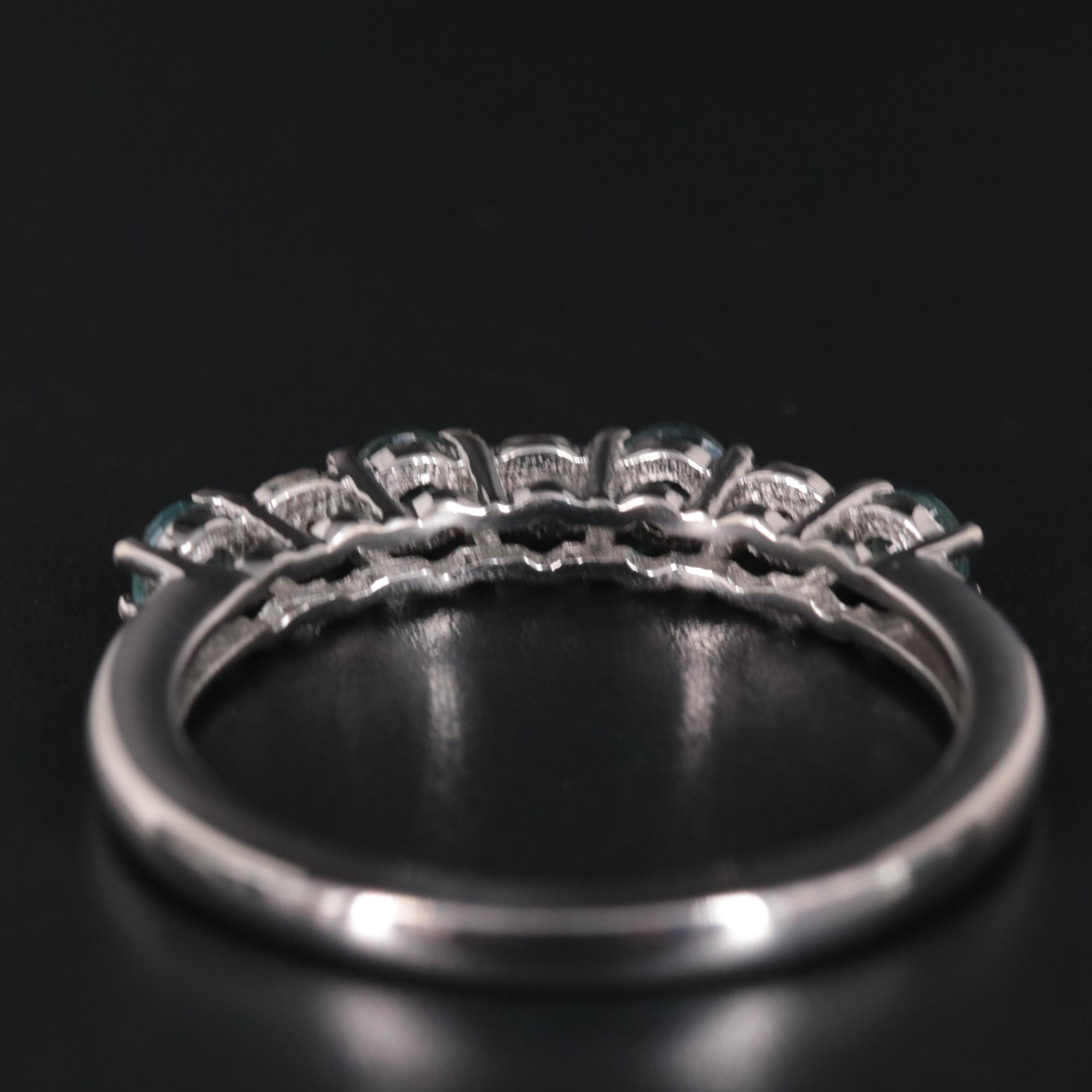 Sterling Silver Topaz and Cubic Zirconia Ring