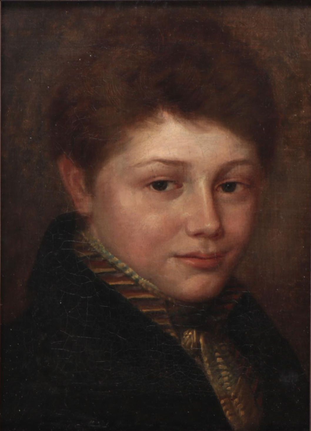 Portrait Oil Painting of a Young Man, 19th Century