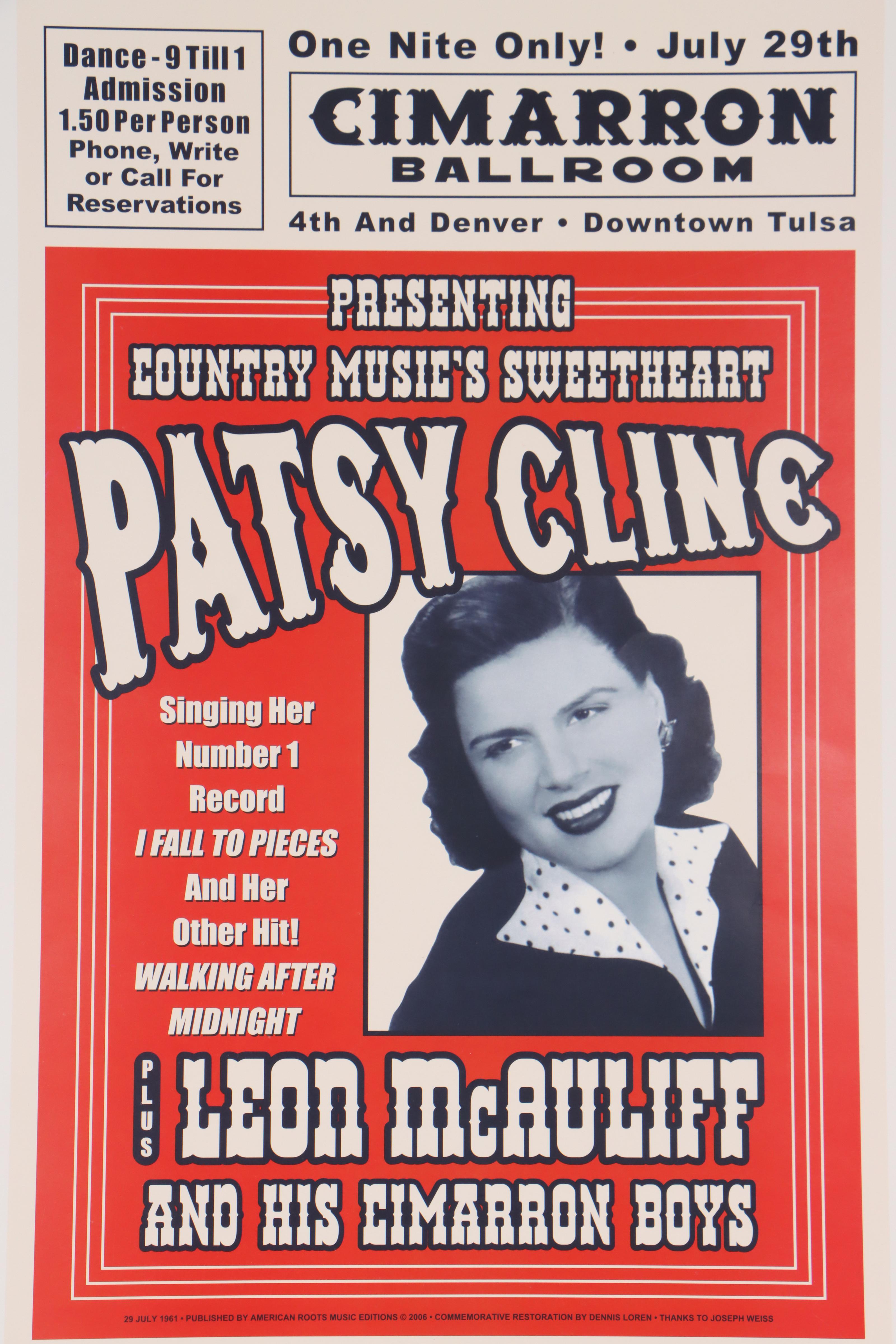 Patsy Cline, Bruce Springsteen, More Rock and Country Offset Lithograph Posters