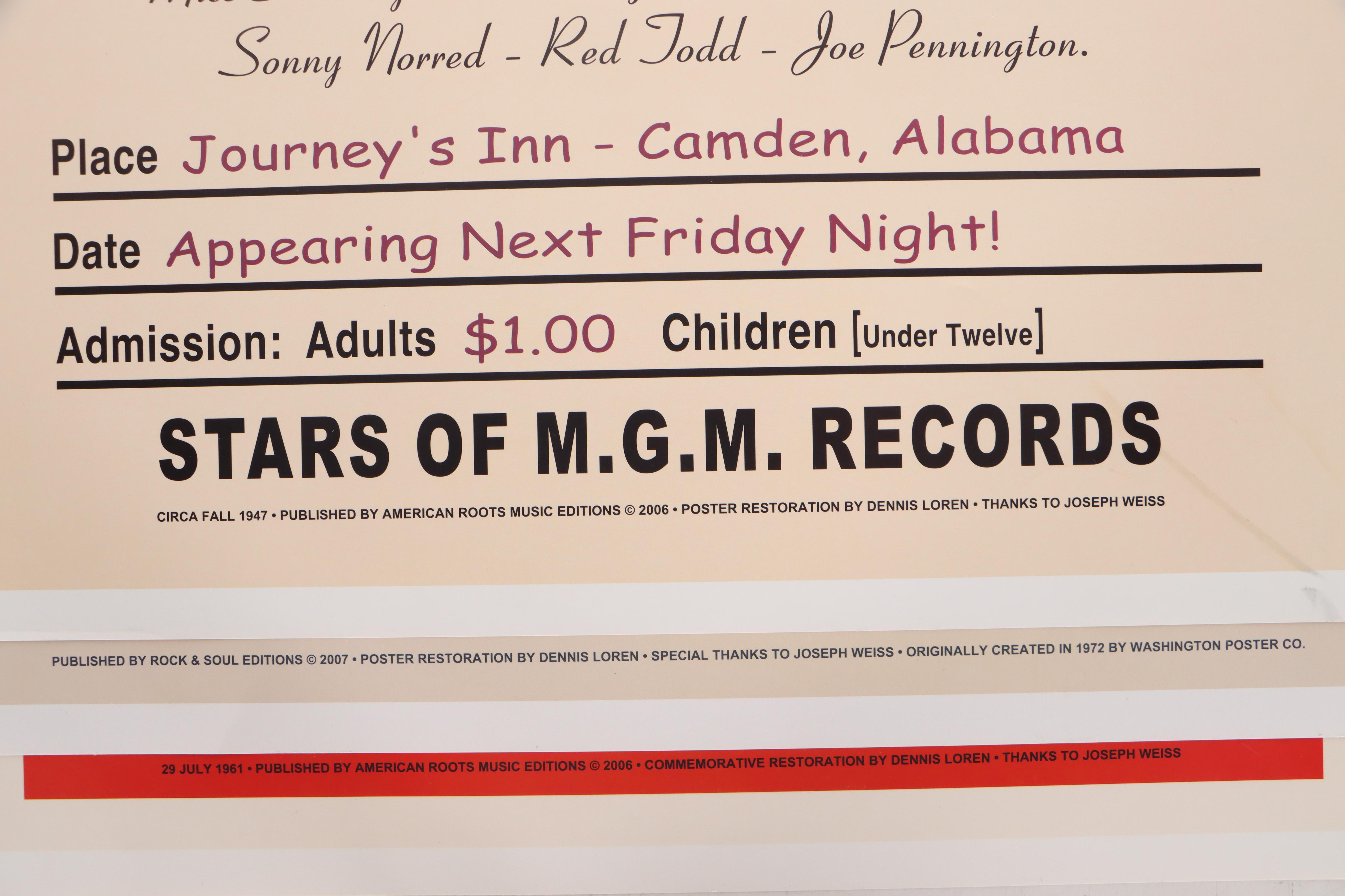 Patsy Cline, Bruce Springsteen, More Rock and Country Offset Lithograph Posters