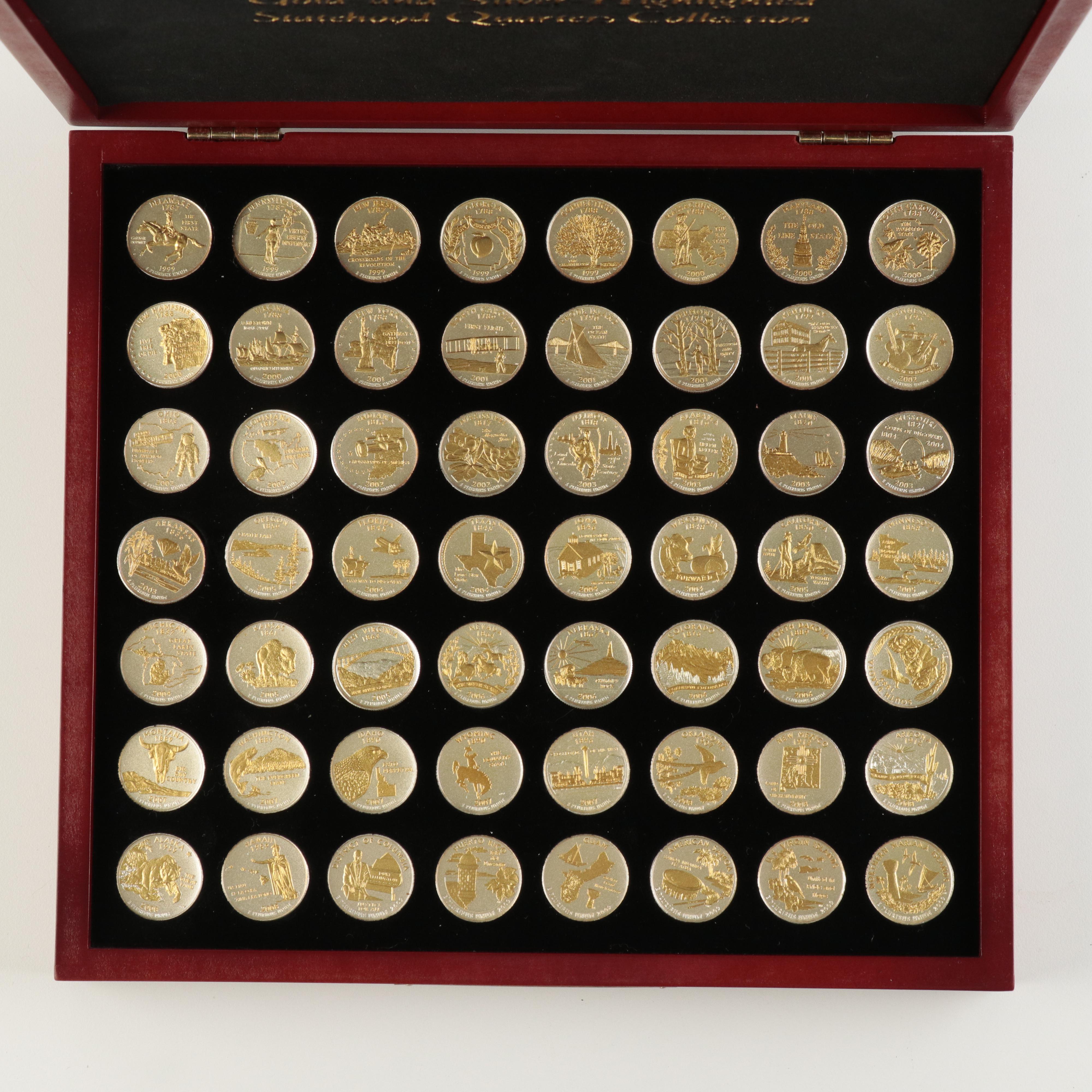 "Gold-and-Silver-Highlighted Statehood Quarters Collection" Coin Set