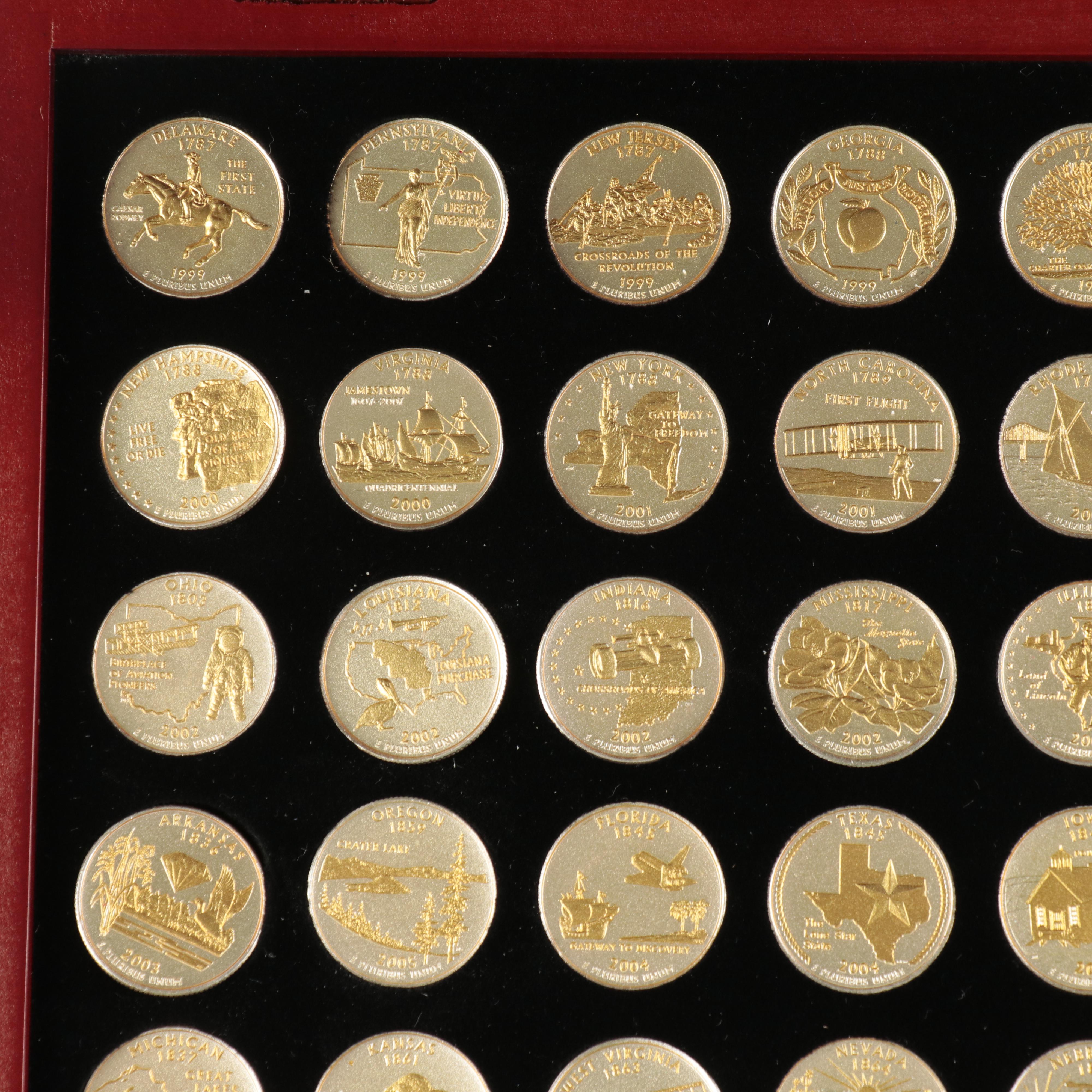 "Gold-and-Silver-Highlighted Statehood Quarters Collection" Coin Set