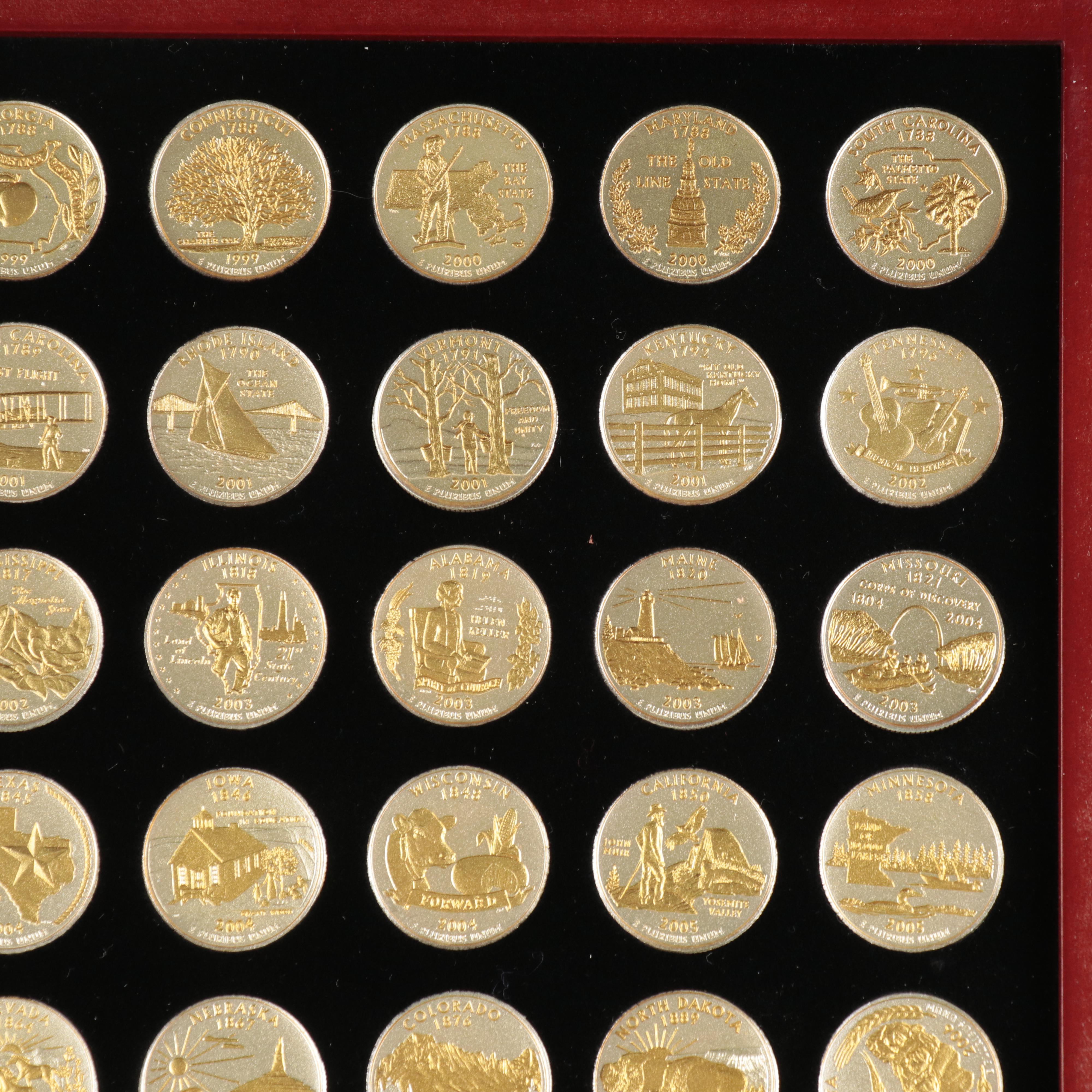 "Gold-and-Silver-Highlighted Statehood Quarters Collection" Coin Set