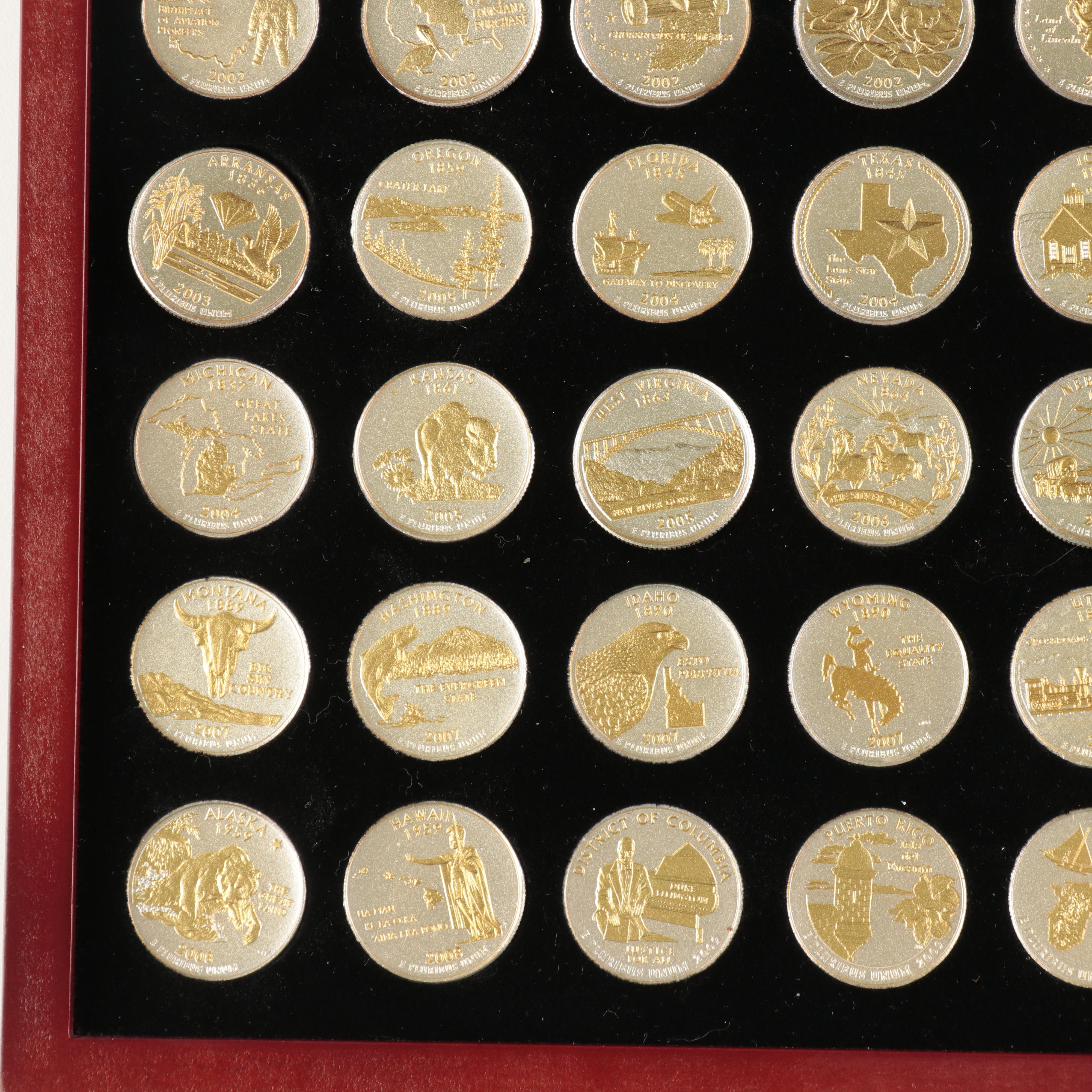 "Gold-and-Silver-Highlighted Statehood Quarters Collection" Coin Set