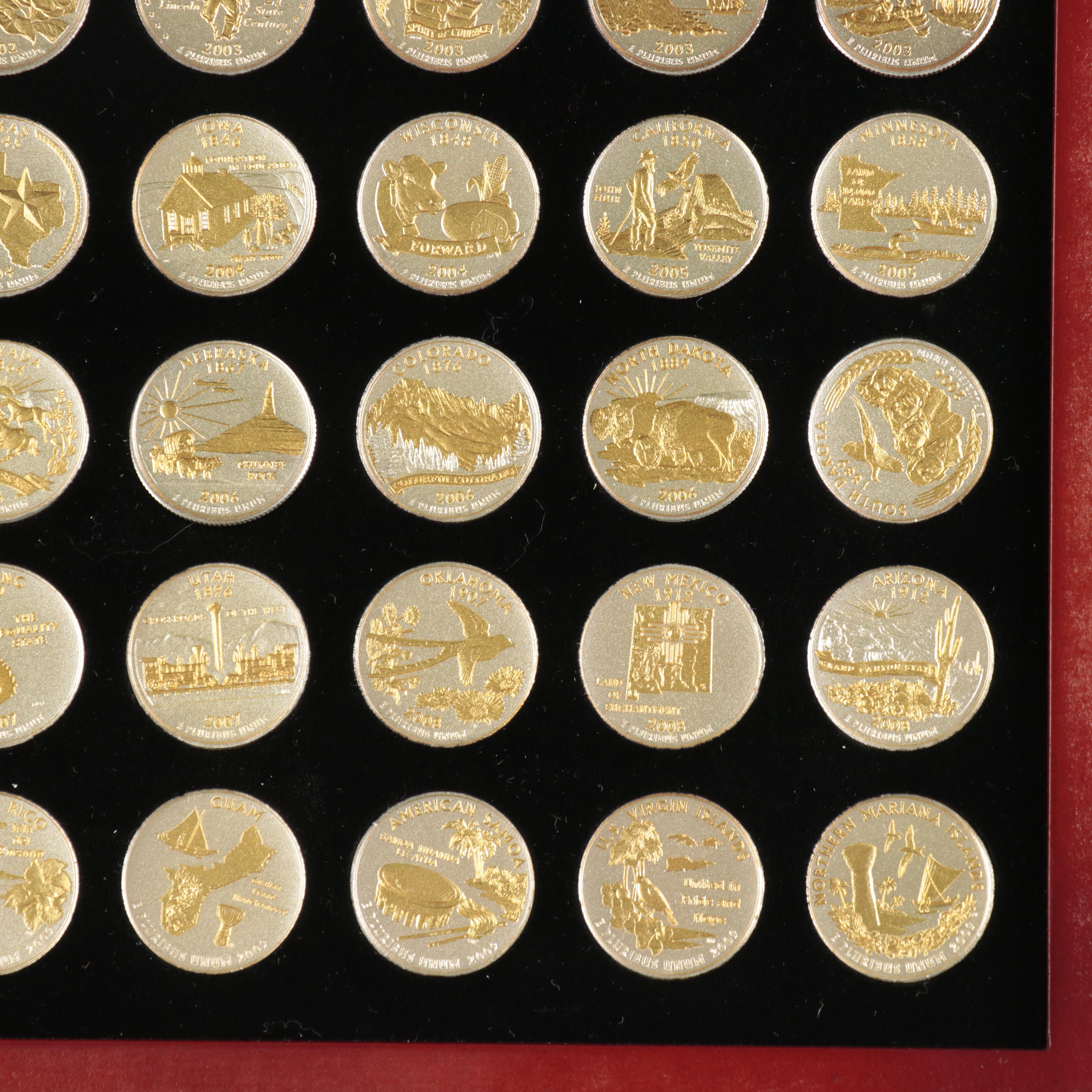 "Gold-and-Silver-Highlighted Statehood Quarters Collection" Coin Set