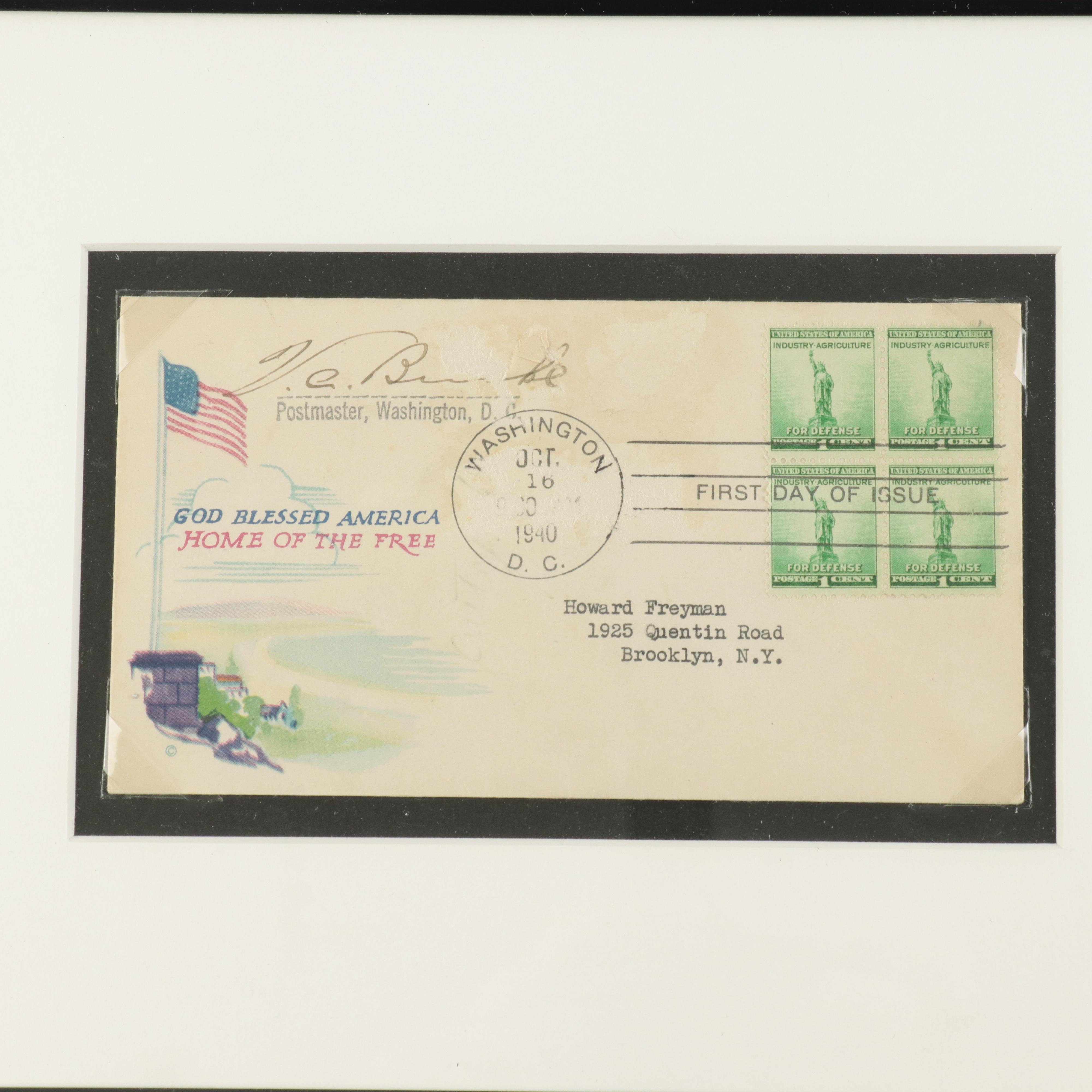 Three Framed Vintage First Day Covers
