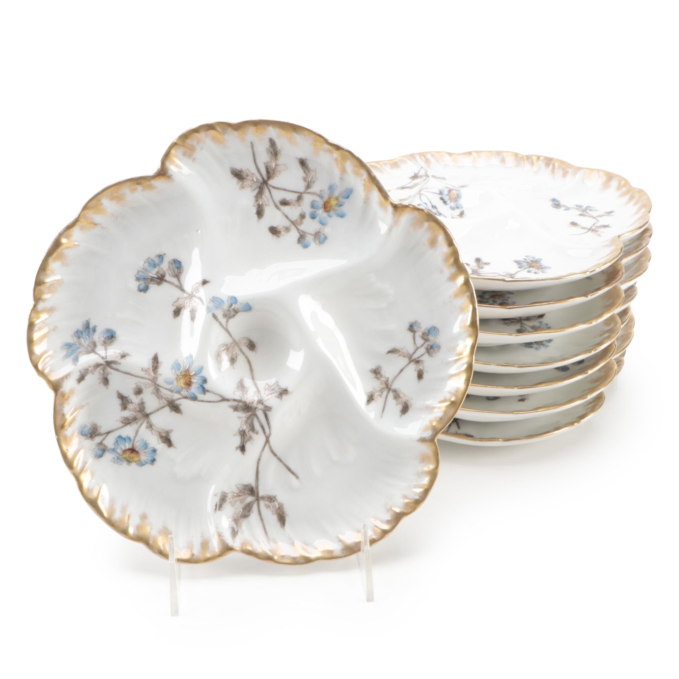 Haviland & Co. Limoges Porcelain Oyster Plates