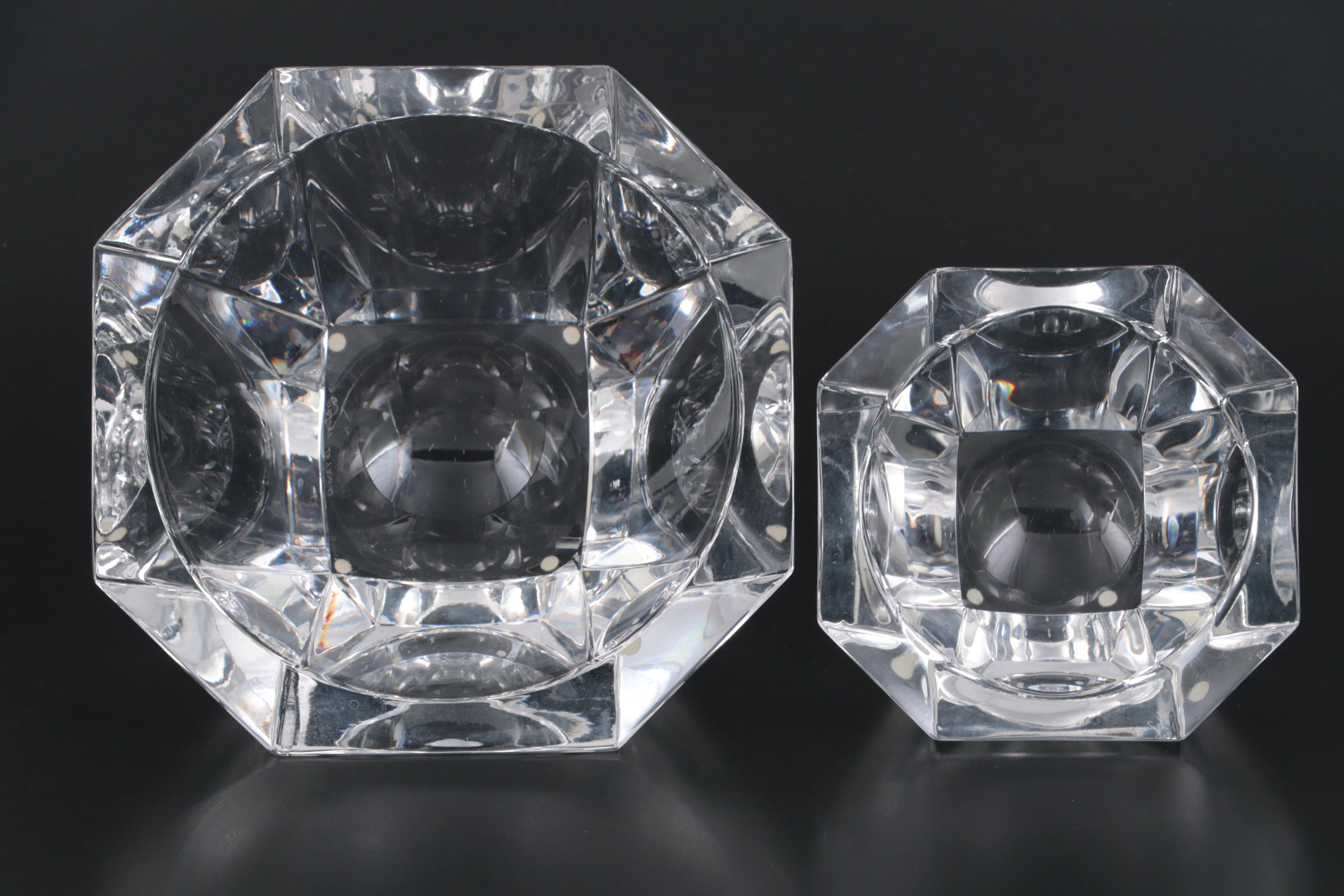 Lars Hellsten  for Orrefors Crystal "Odyssey" Vase and Bowls