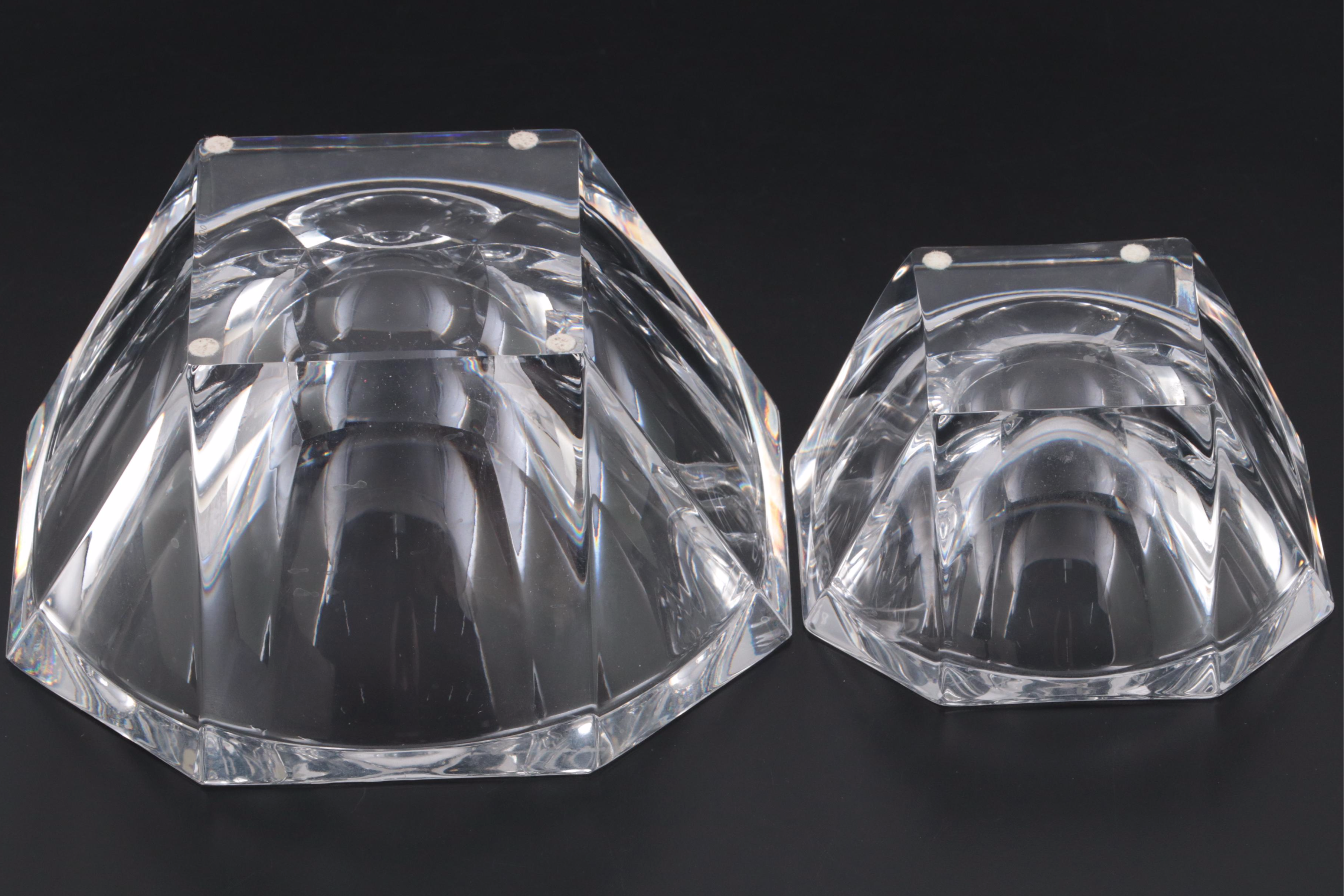 Lars Hellsten  for Orrefors Crystal "Odyssey" Vase and Bowls