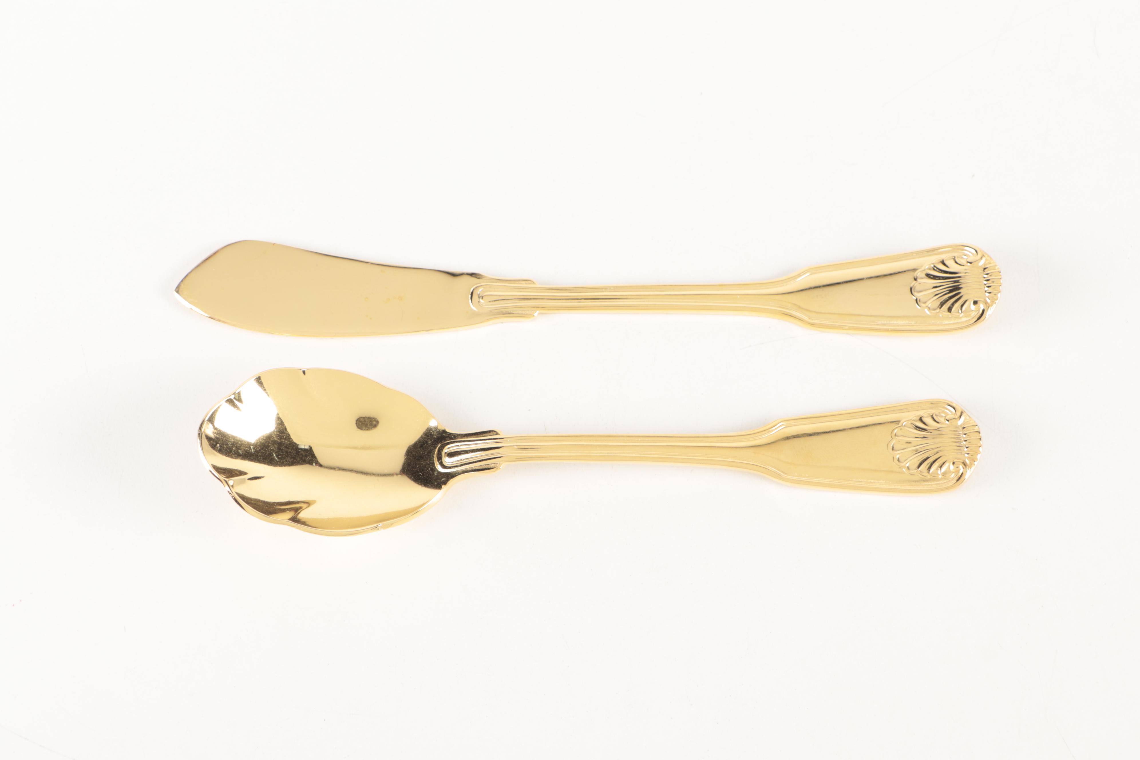 Supreme Cutlery by Towle "Golden London Shell" Stainless Steel Flatware