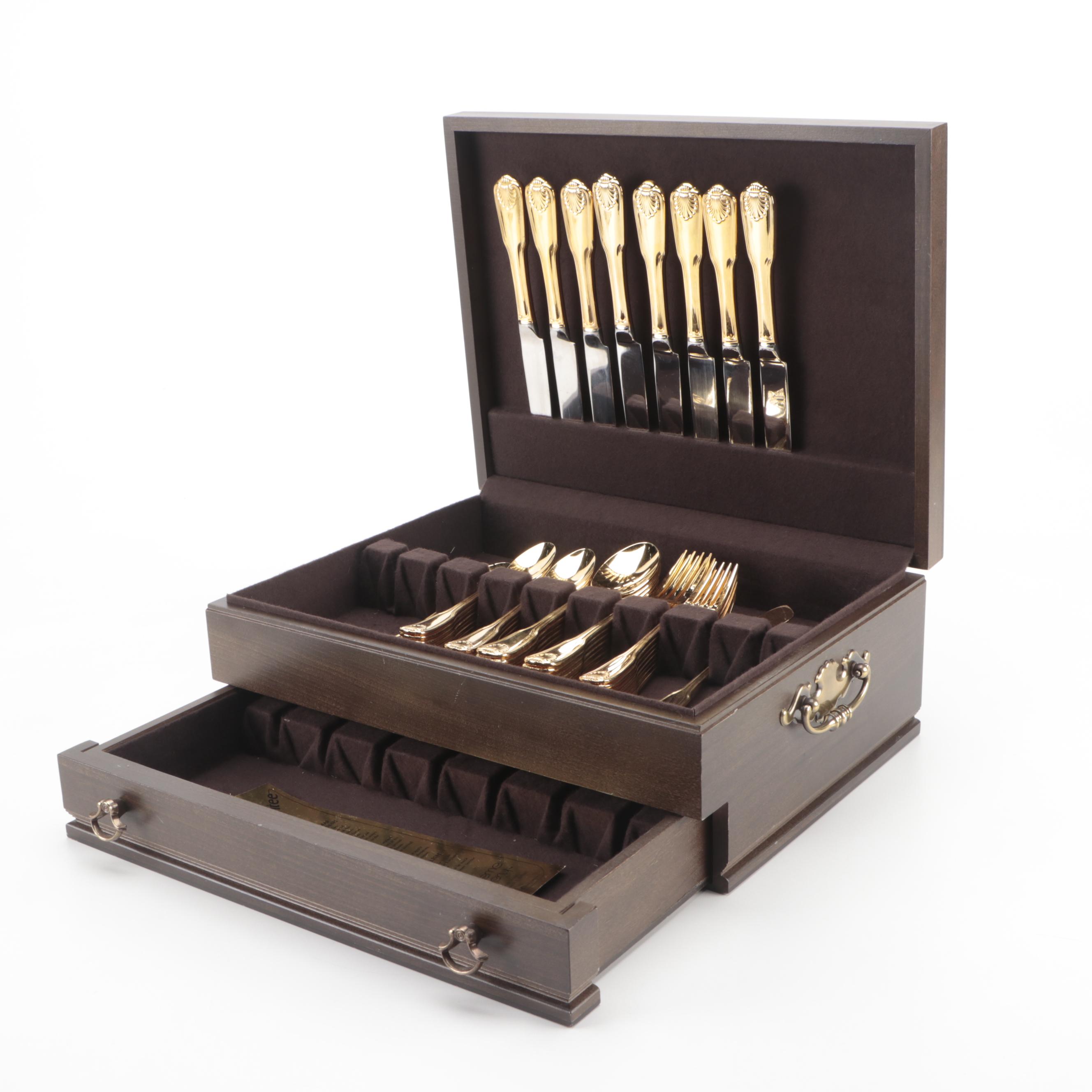 Supreme Cutlery by Towle "Golden London Shell" Stainless Steel Flatware