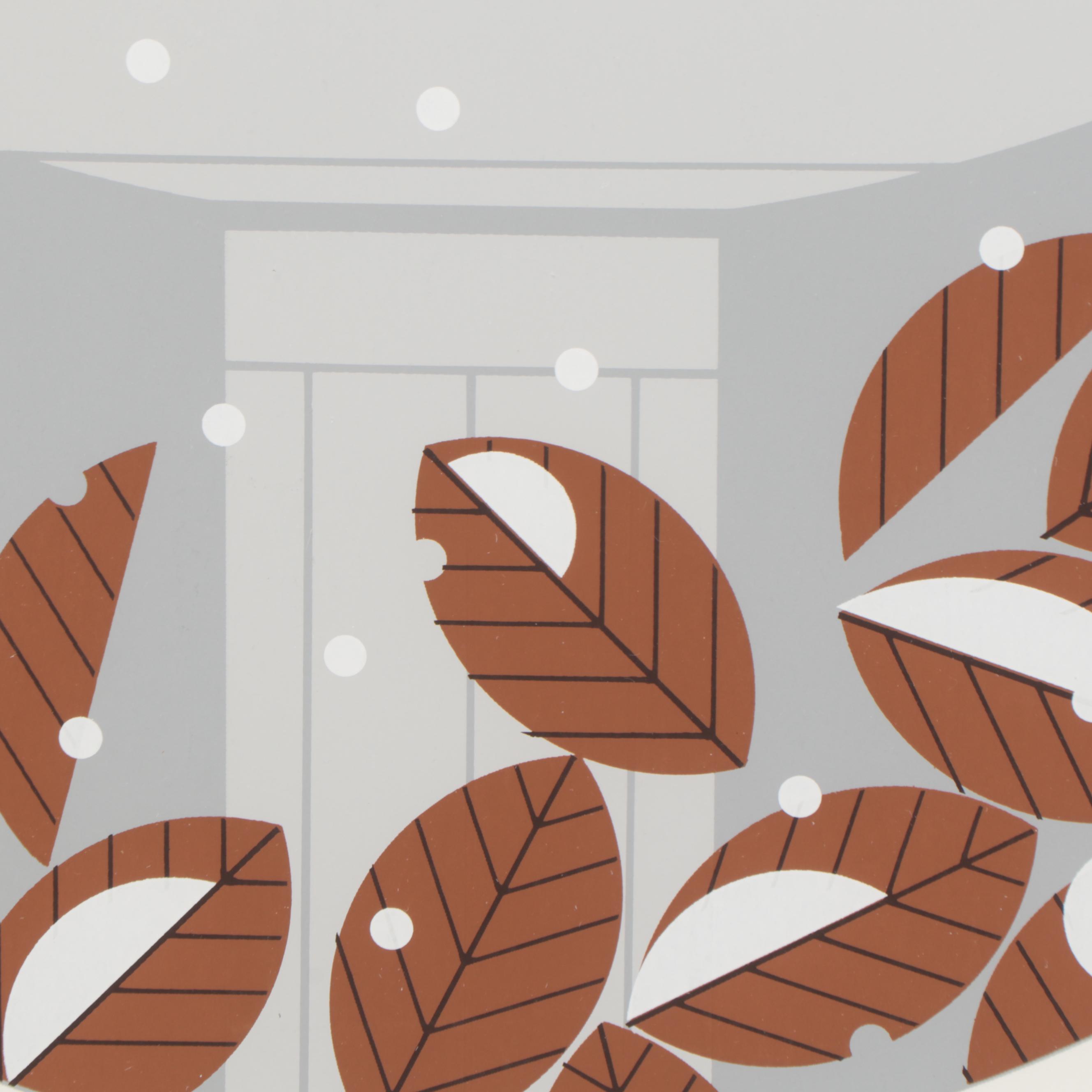 Charley Harper Serigraph "Brrrdbath," 1986