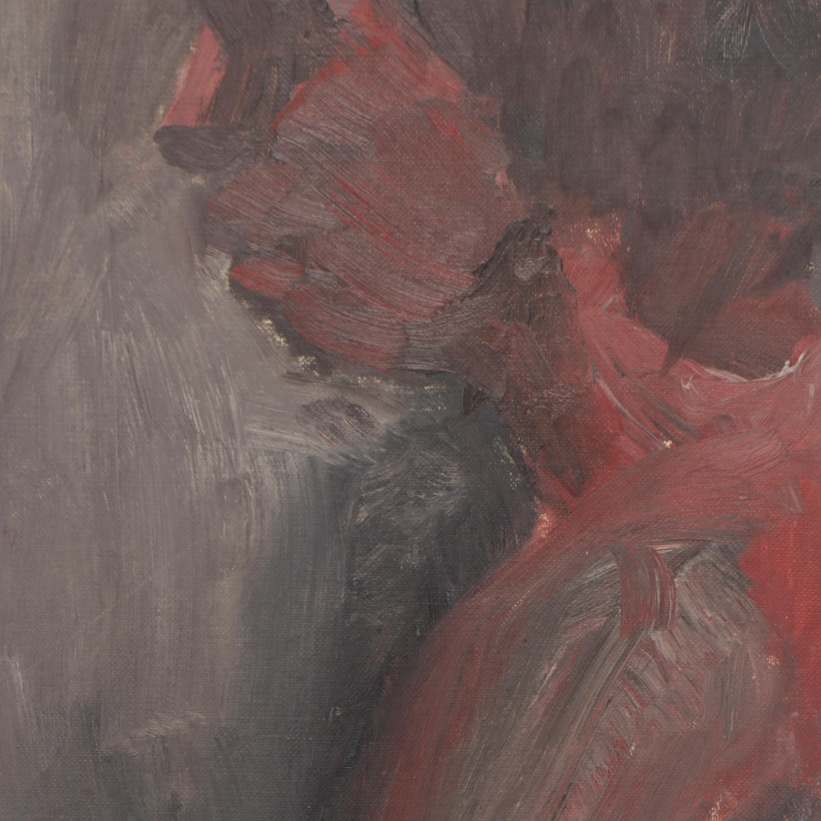 Pacimeo Oil Painting of a Seated Female Nude