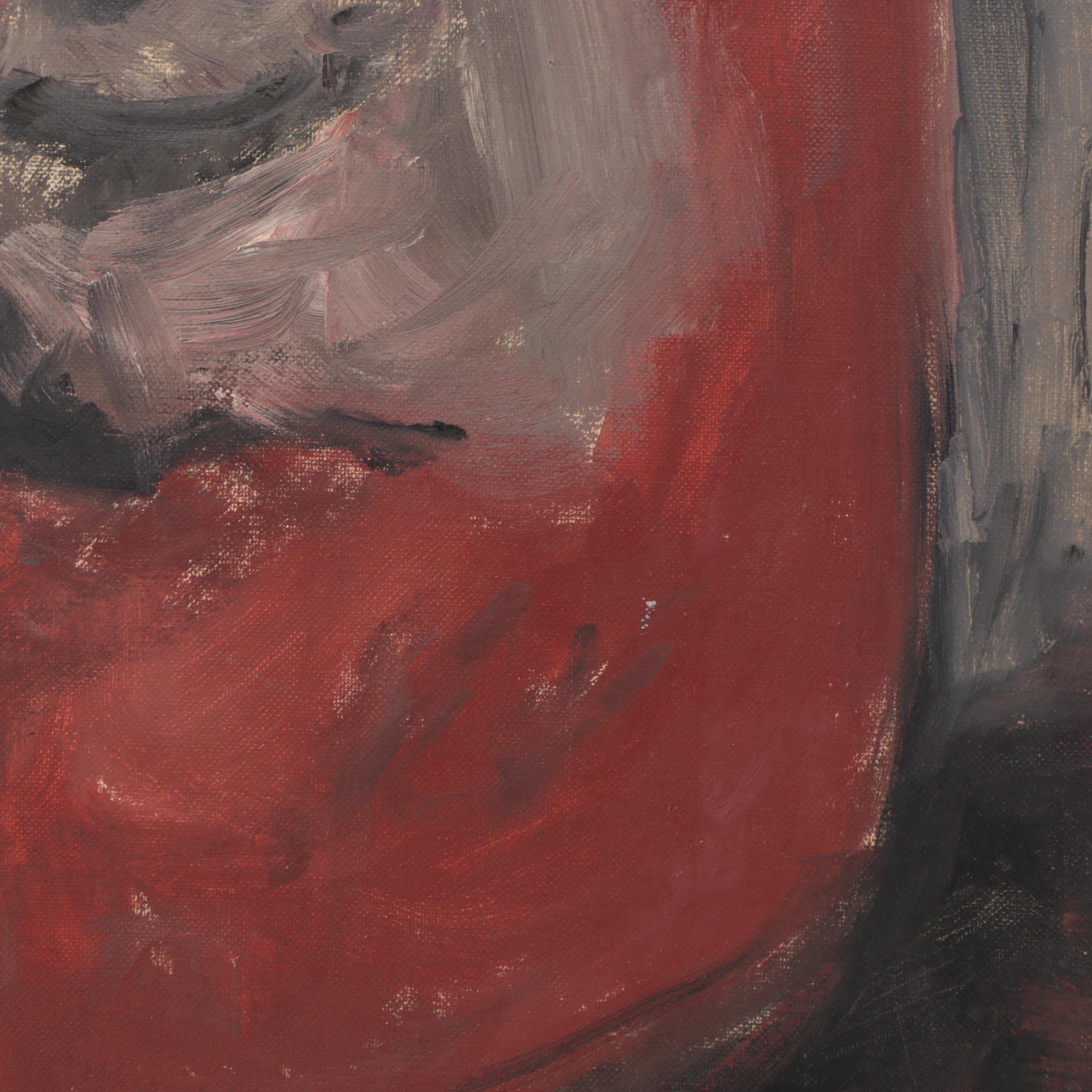 Pacimeo Oil Painting of a Seated Female Nude